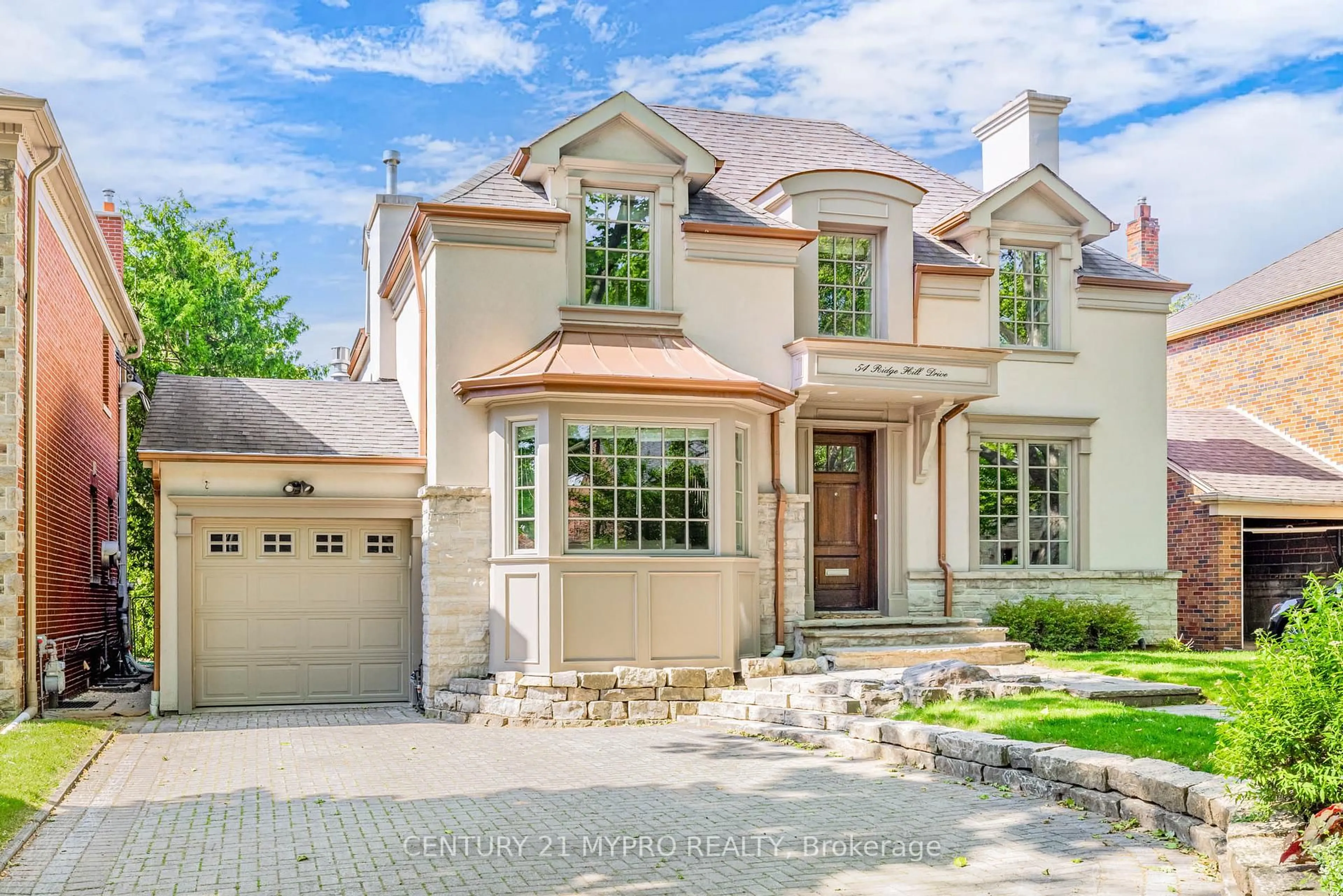 Home with brick exterior material, street for 54 Ridge Hill Dr, Toronto Ontario M6C 2J4