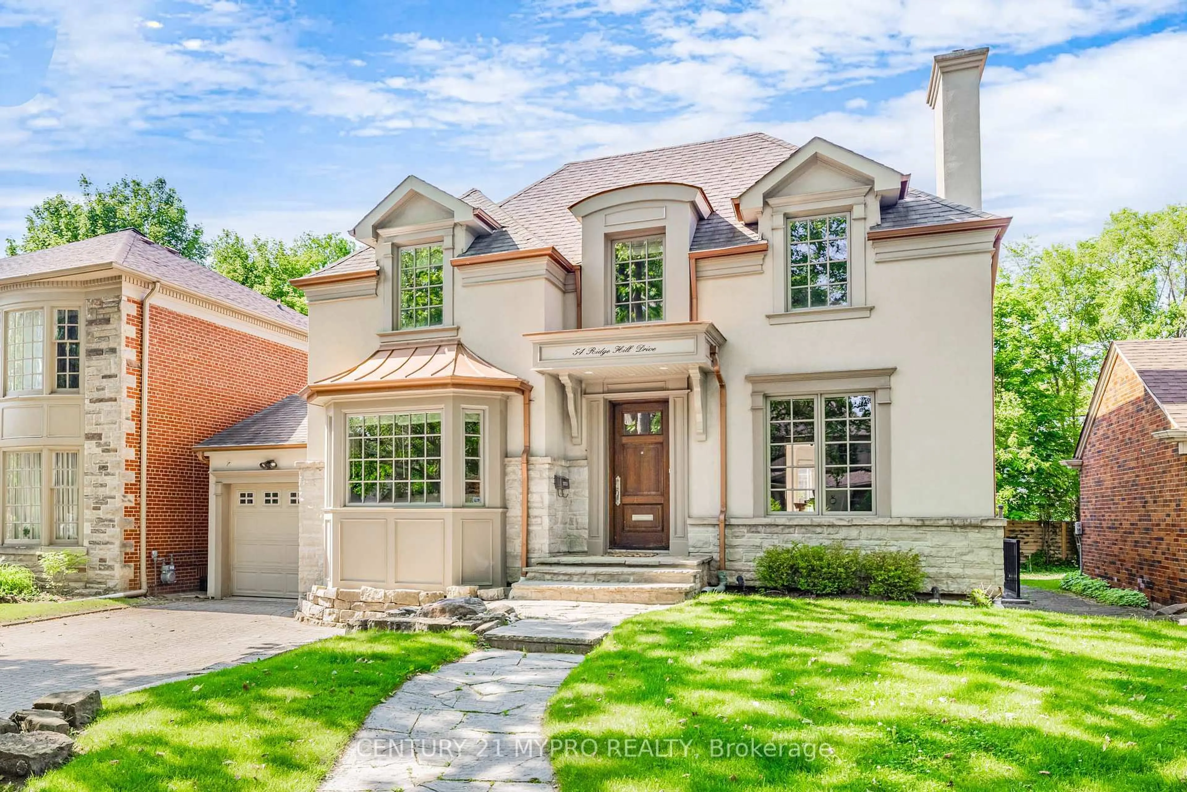 Home with brick exterior material, street for 54 Ridge Hill Dr, Toronto Ontario M6C 2J4