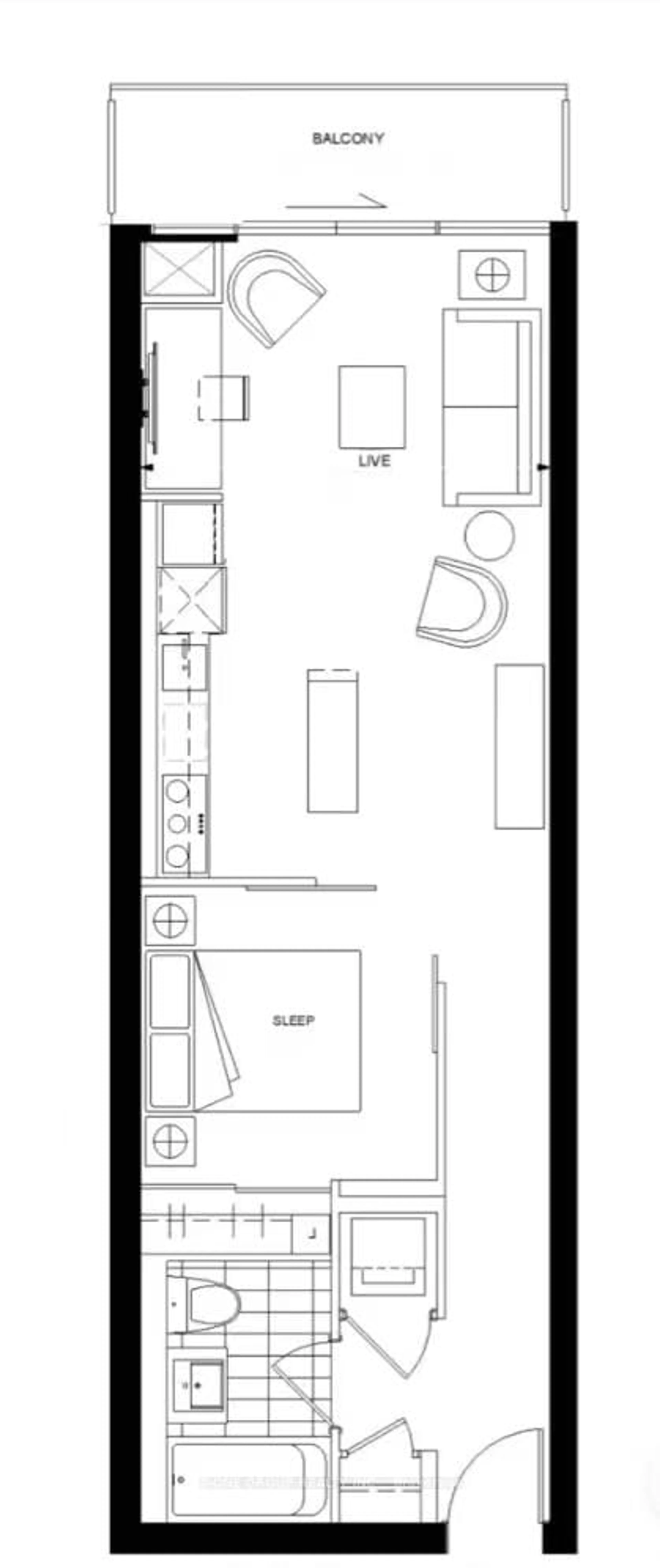Floor plan for 39 Sherbourne St ##1201, Toronto Ontario M5A 0L8