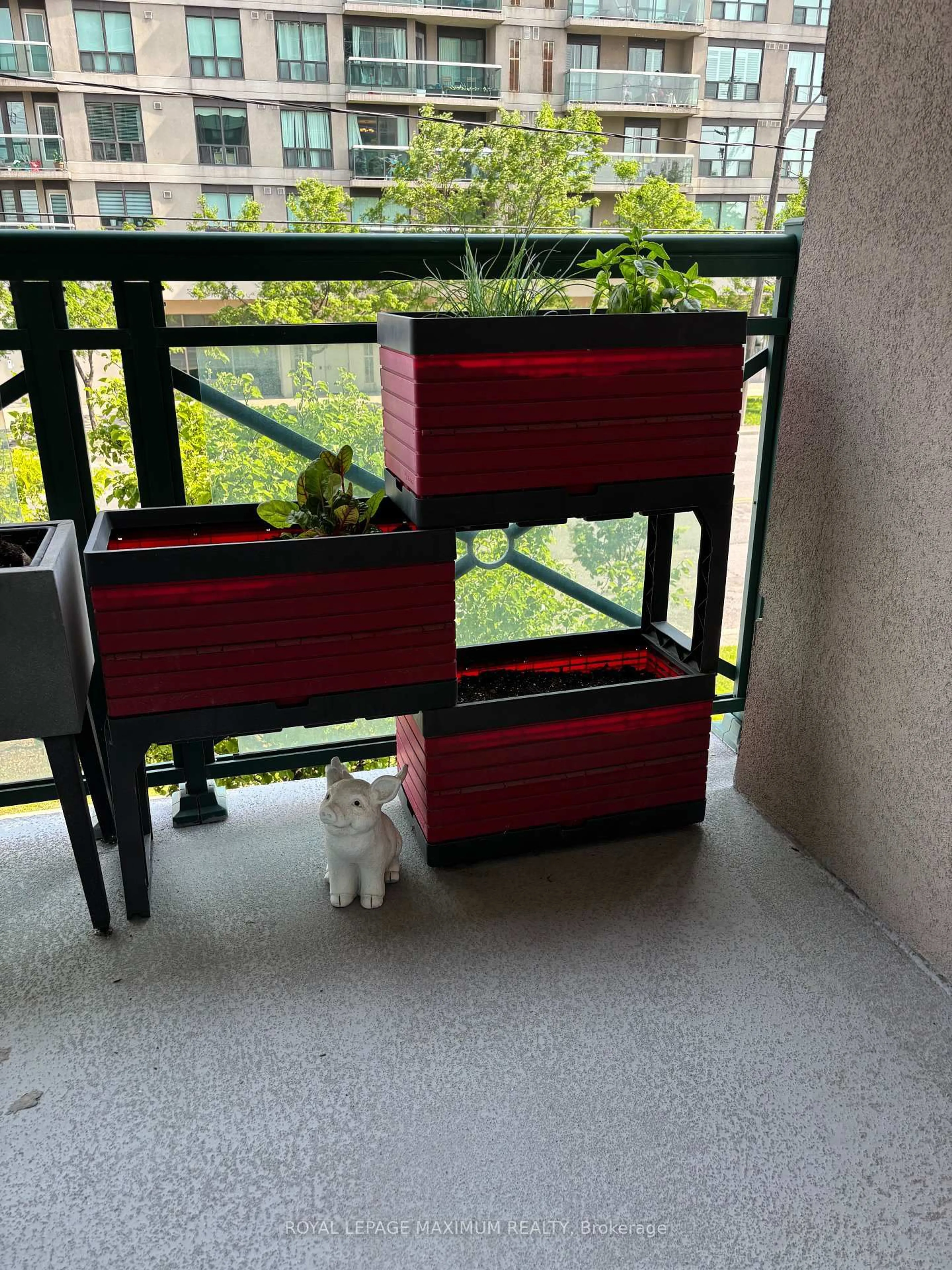 Balcony in the apartment, city buildings view from balcony for 920 Sheppard Ave #207, Toronto Ontario M3H 0A6
