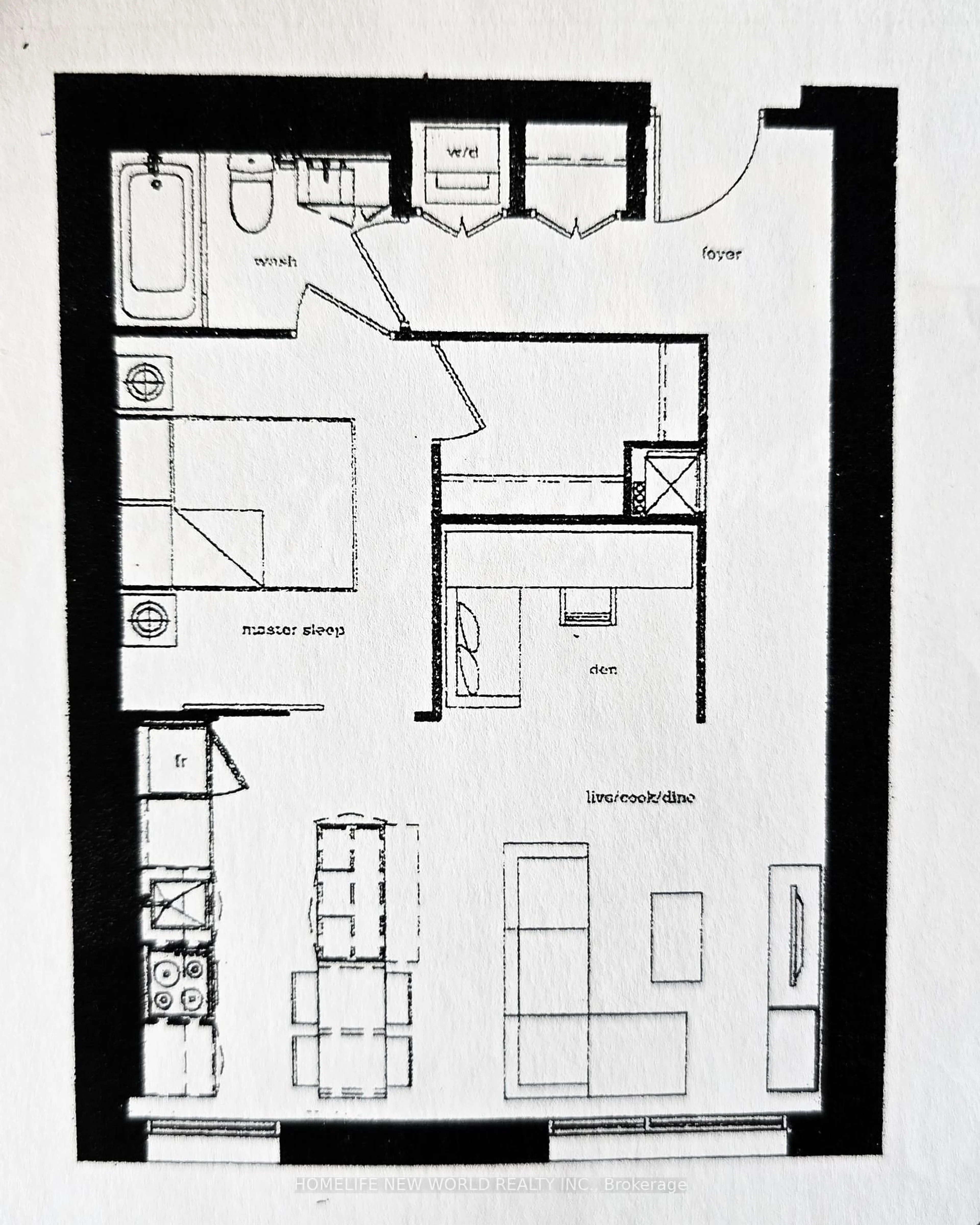 Floor plan for 12 Bonnycastle St #1006, Toronto Ontario M5A 0C8