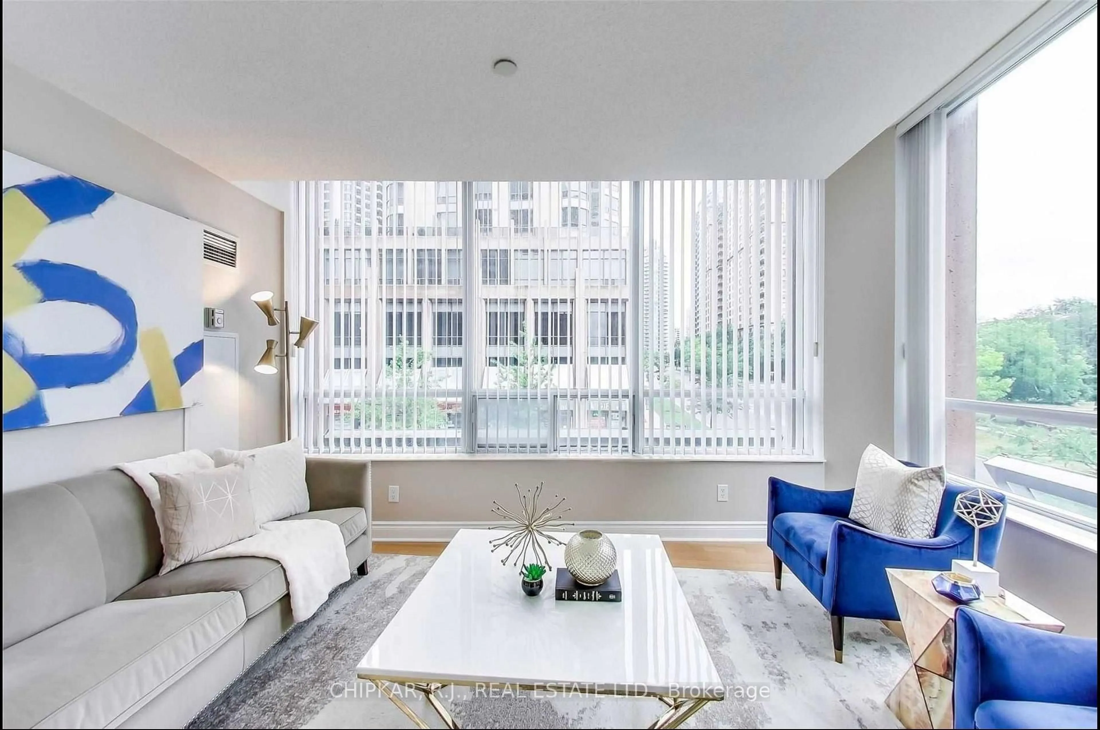 Living room with furniture, unknown for 15 Northtown Way #220, Toronto Ontario M2N 7A2