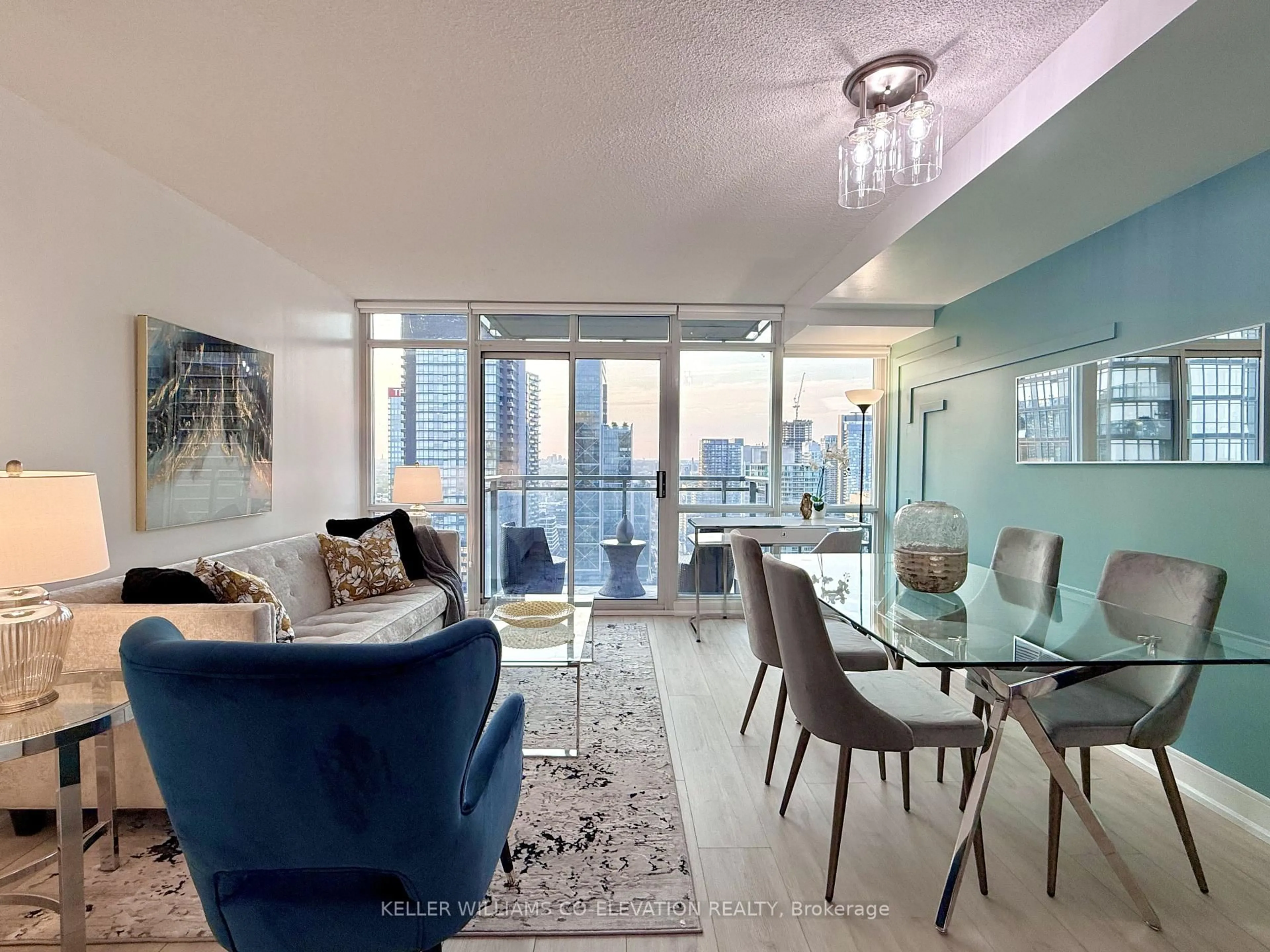 Living room with furniture, unknown for 11 Brunel Crt #4305, Toronto Ontario M5V 3Y3