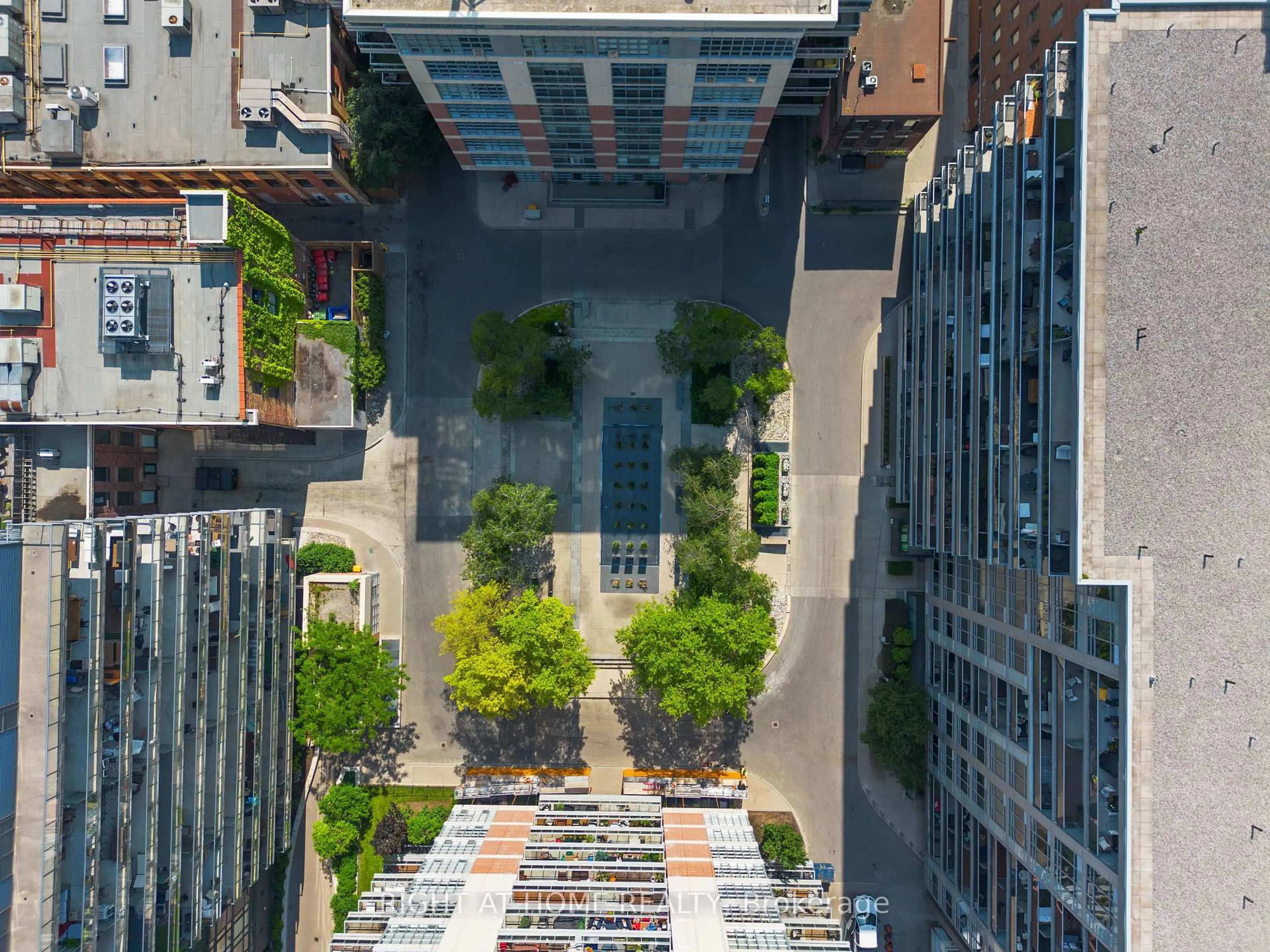 A pic from outside/outdoor area/front of a property/back of a property/a pic from drone, city buildings view from balcony for 23 Brant S St #209, Toronto Ontario M5V 2L5