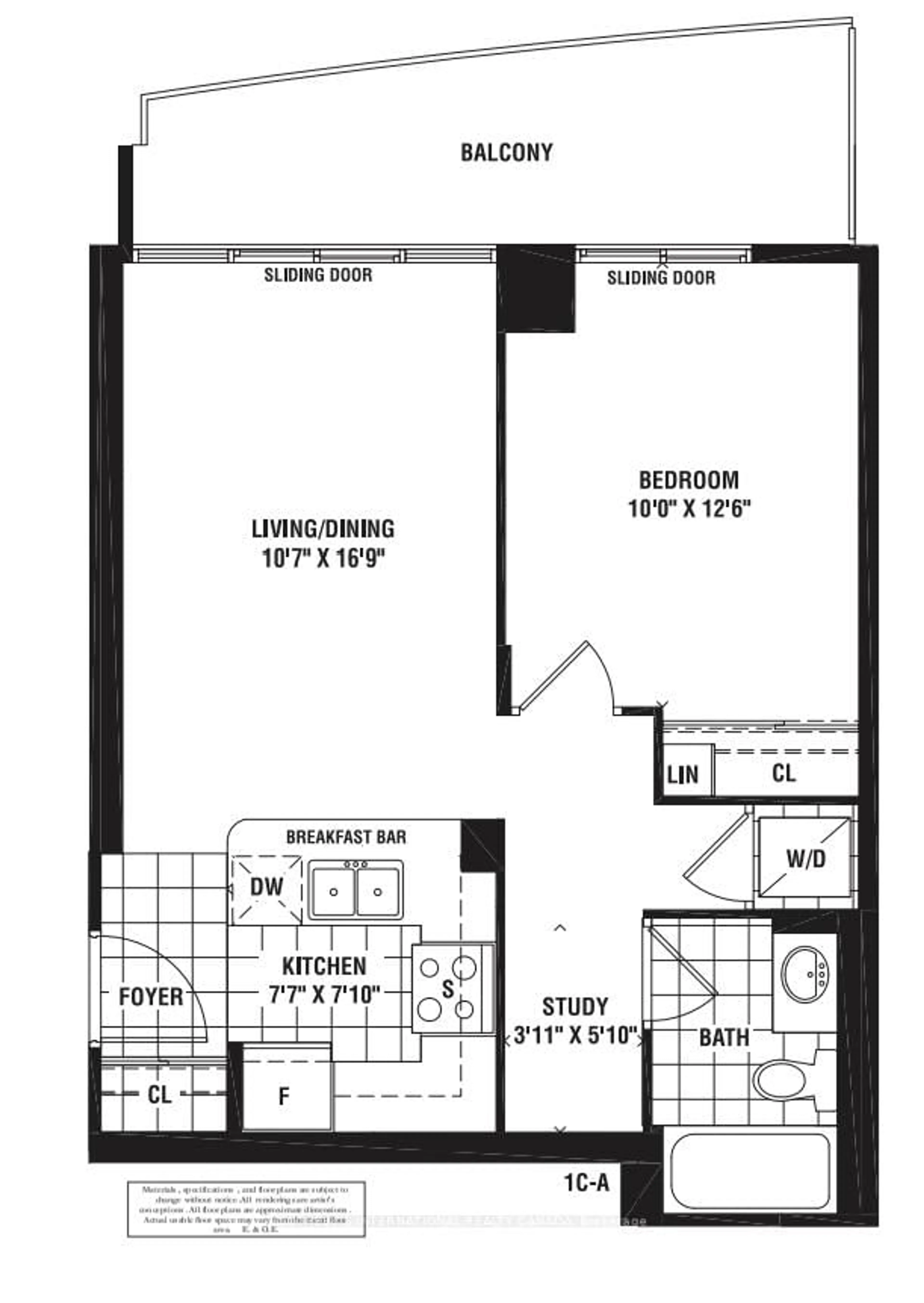 Floor plan for 19 Grand Trunk Cres #707, Toronto Ontario M5J 3A3