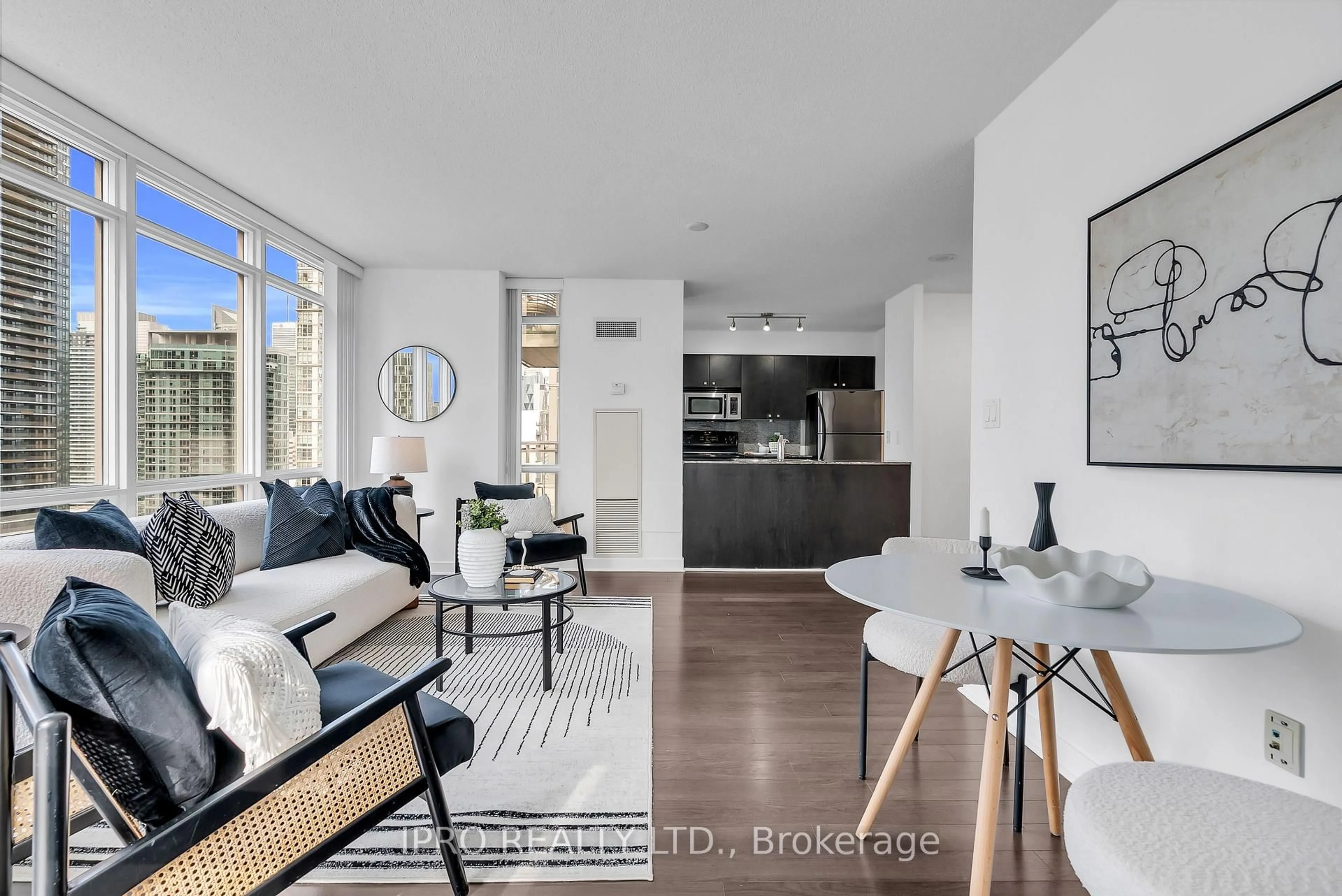 Living room with furniture, unknown for 11 Brunel Crt #2903, Toronto Ontario M5V 3Y3