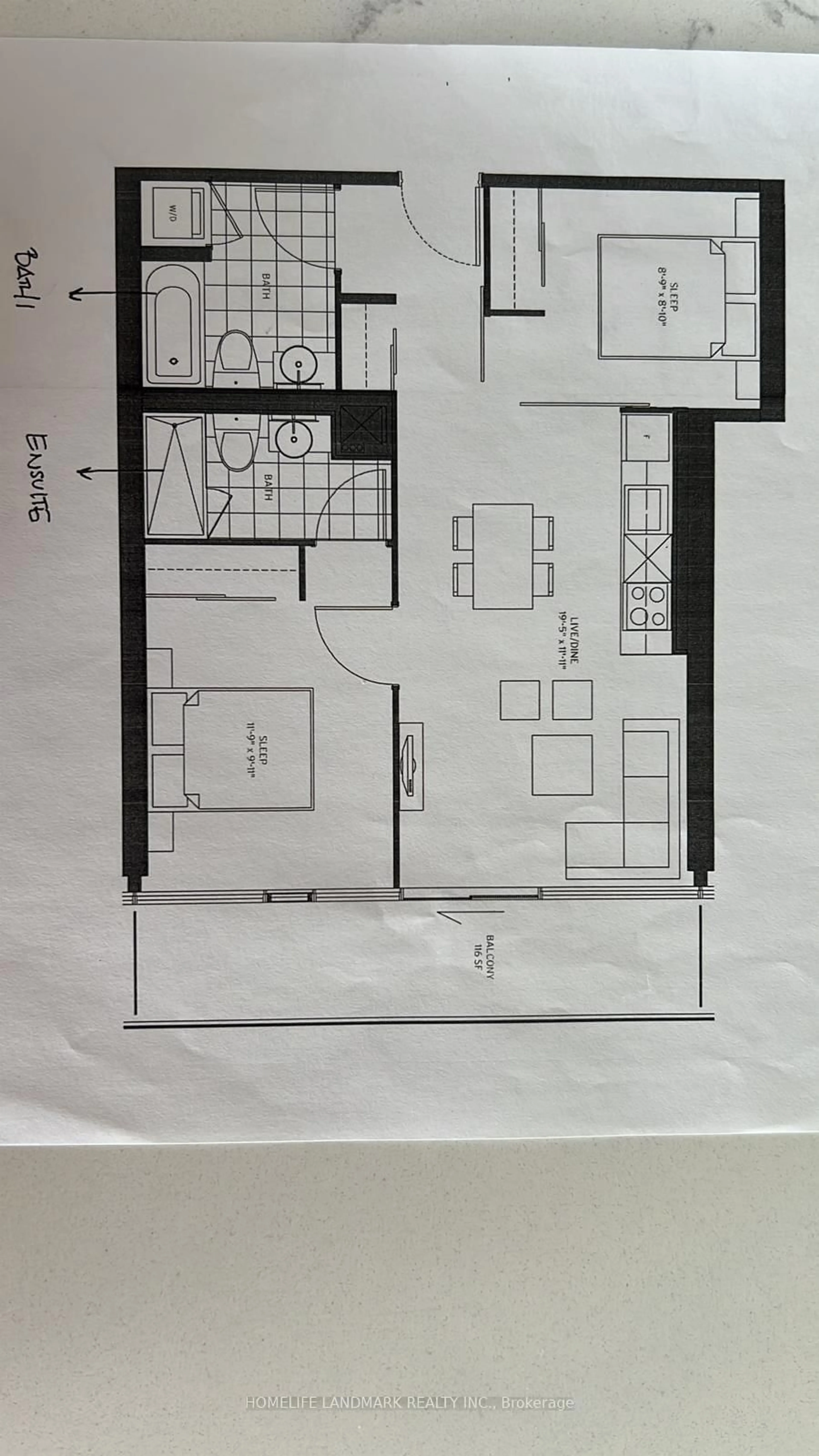 Floor plan for 161 Roehampton Ave #3906, Toronto Ontario M4P 0C8