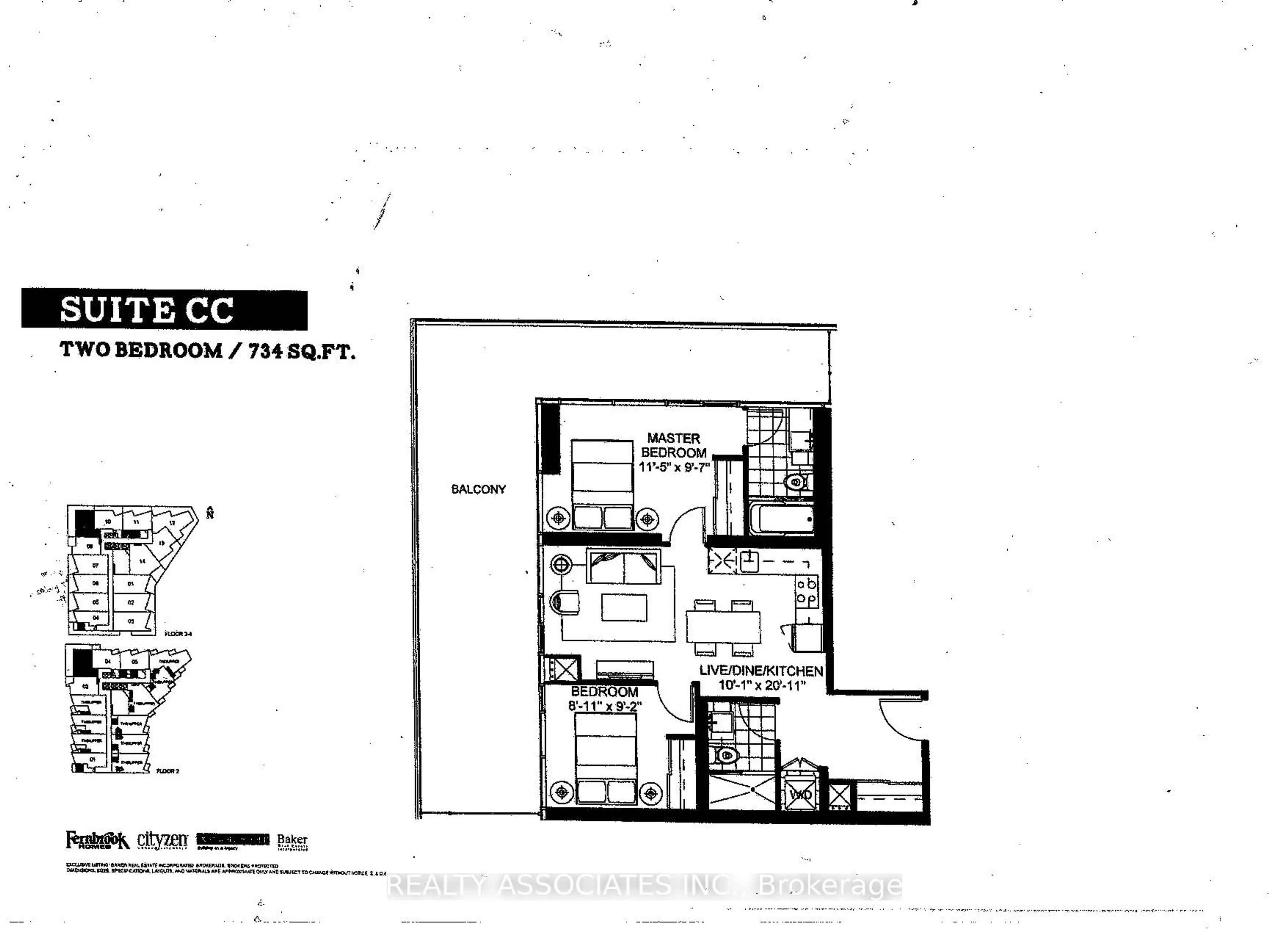 Floor plan for 30 Ordnance St #409, Toronto Ontario M6K 0C8