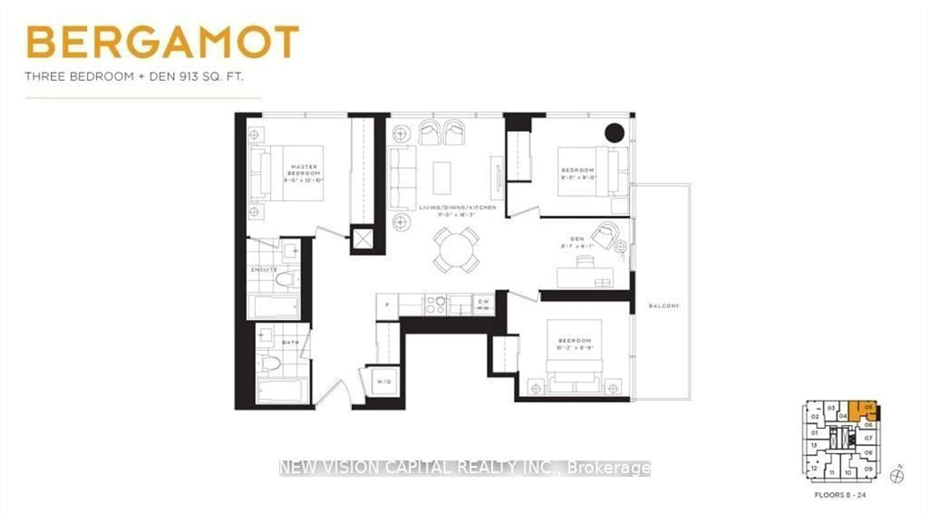 Floor plan for 501 YONGE St #1205, Toronto Ontario M4Y 0G8