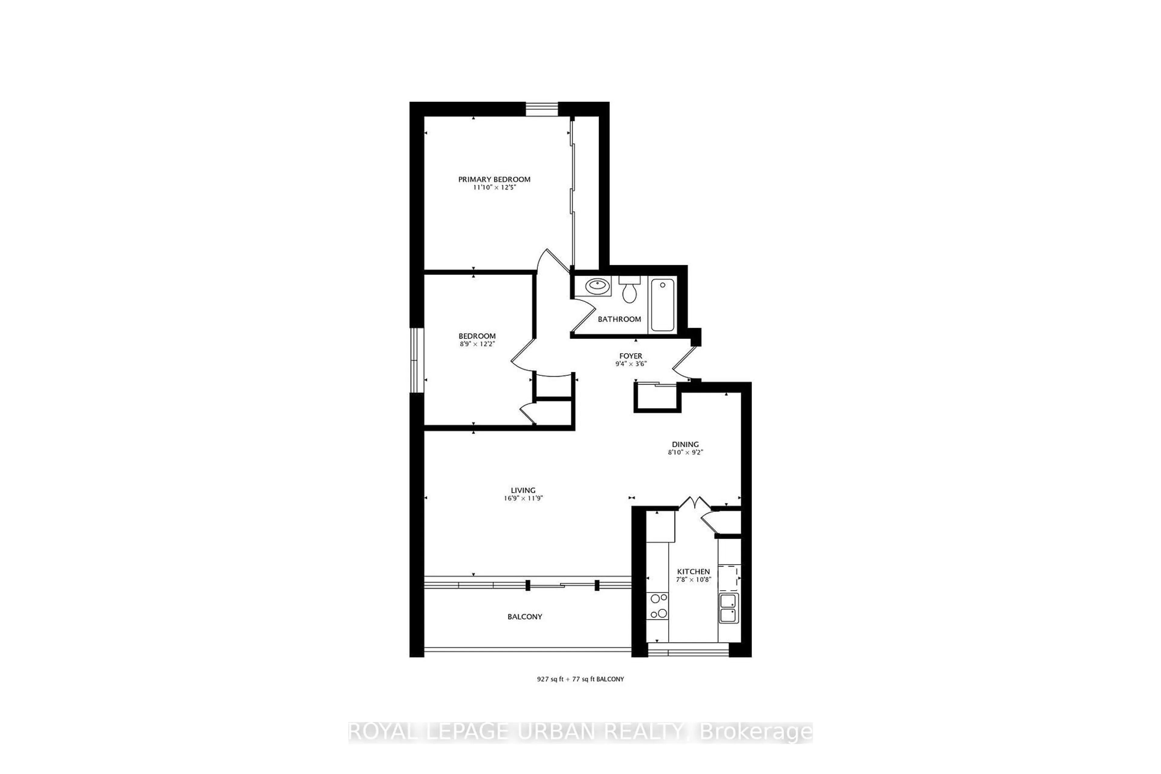 Floor plan for 166 Sherwood Ave #7, Toronto Ontario M4P 2A8