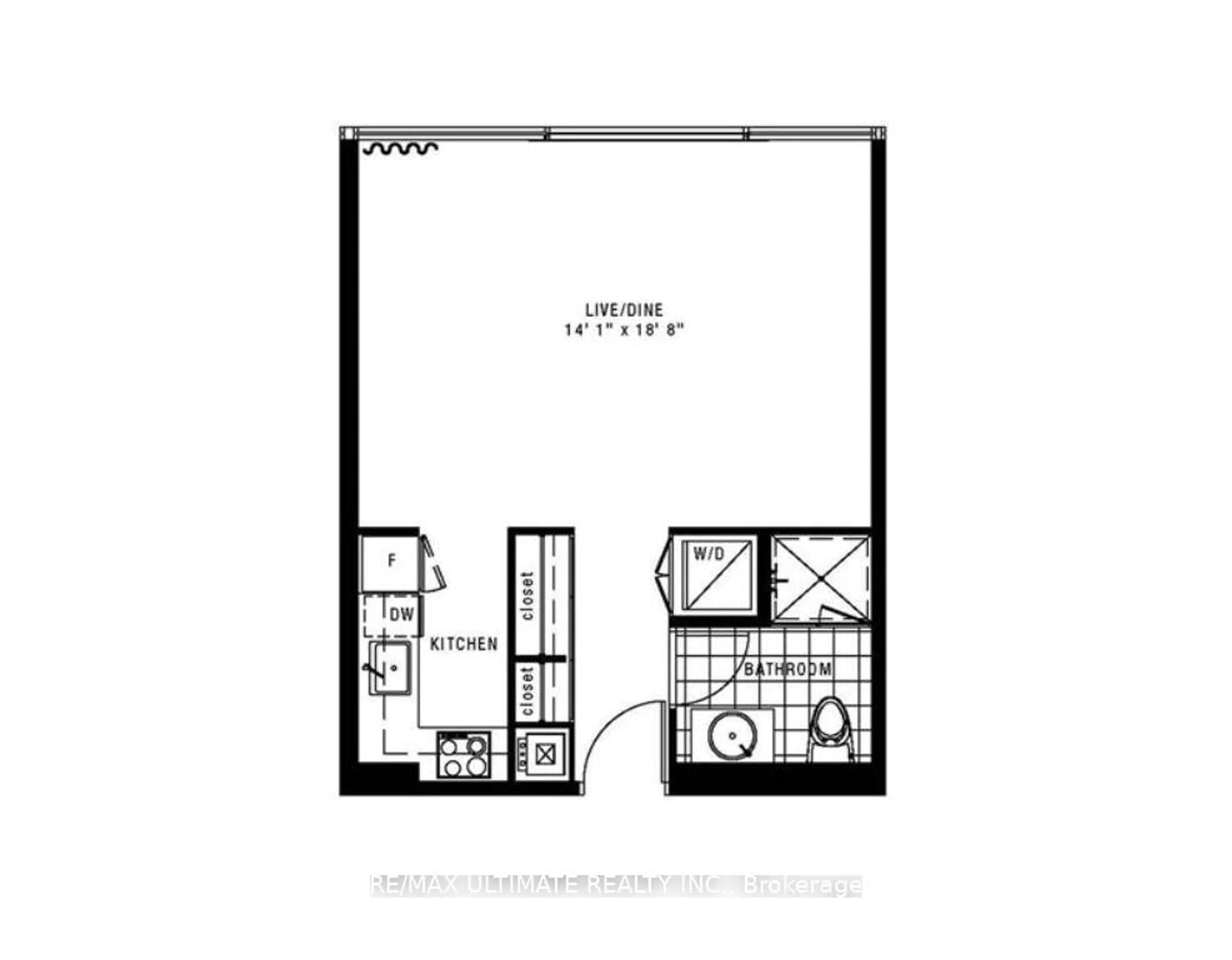 Floor plan for 560 King St #604, Toronto Ontario M5V 1M3