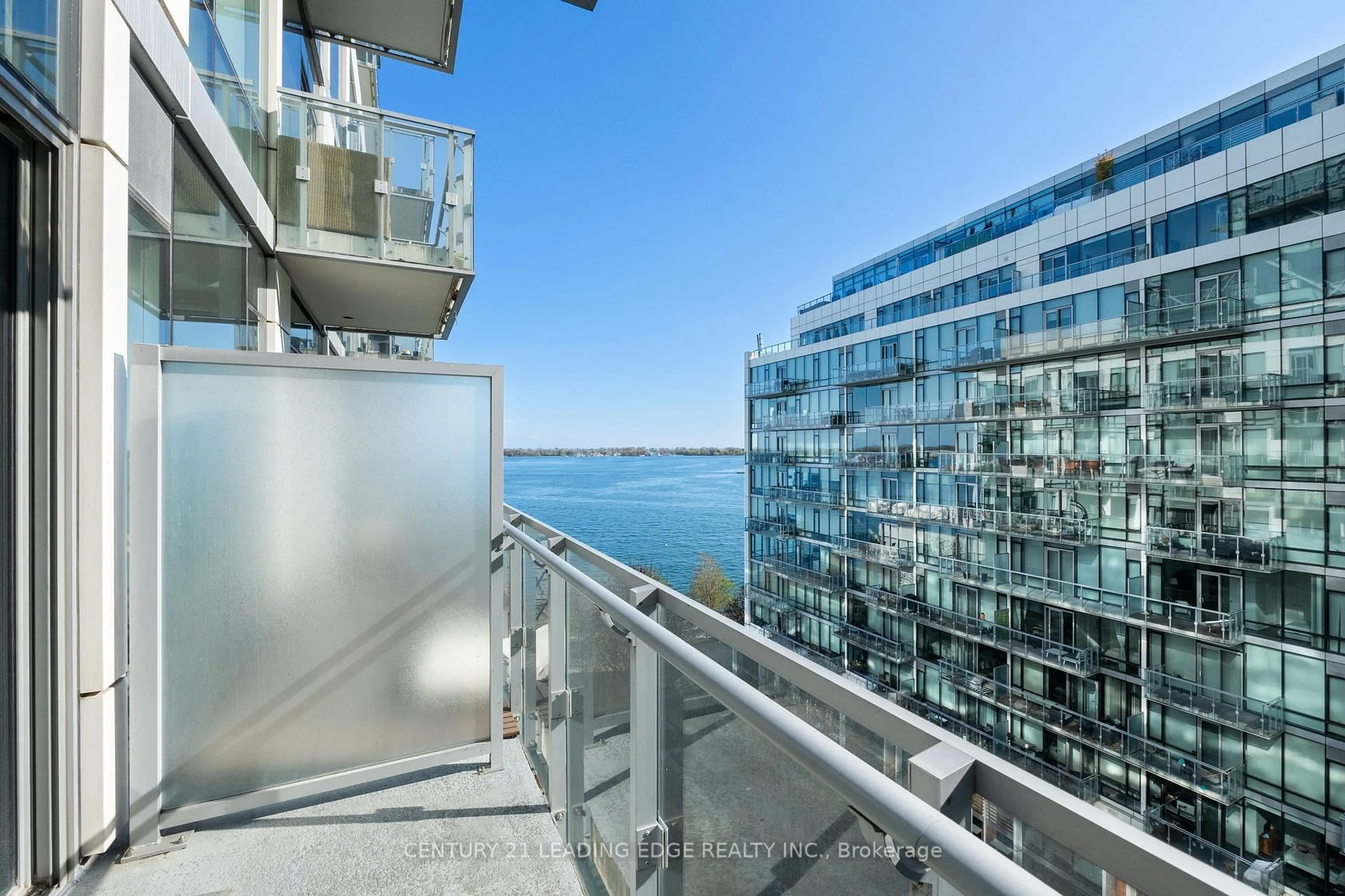 Balcony in the apartment, water/lake/river/ocean view for 39 Queens Quay #828, Toronto Ontario M5E 0A5