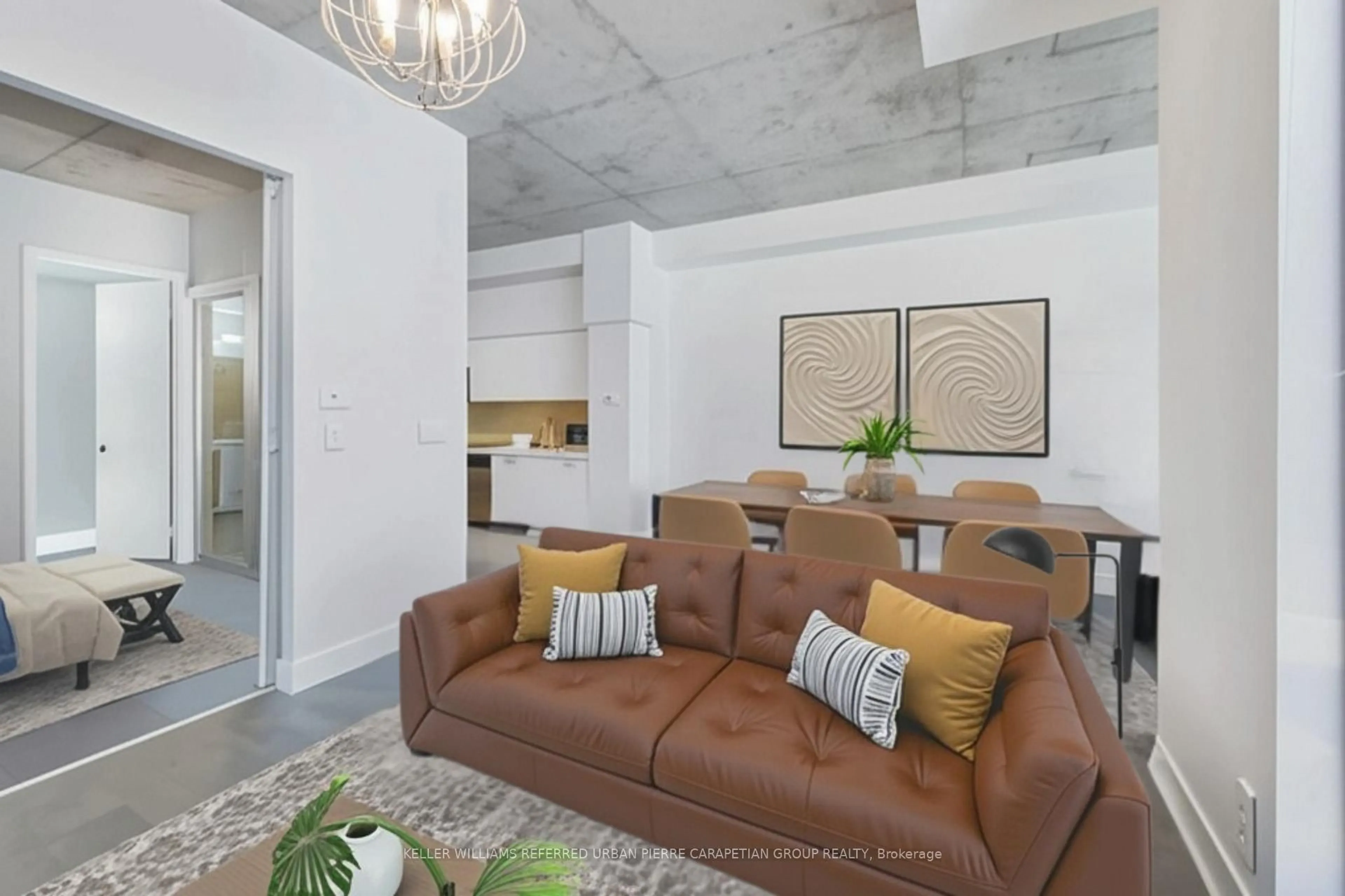 Living room with furniture, unknown for 399 Adelaide St #520, Toronto Ontario M5V 1S4
