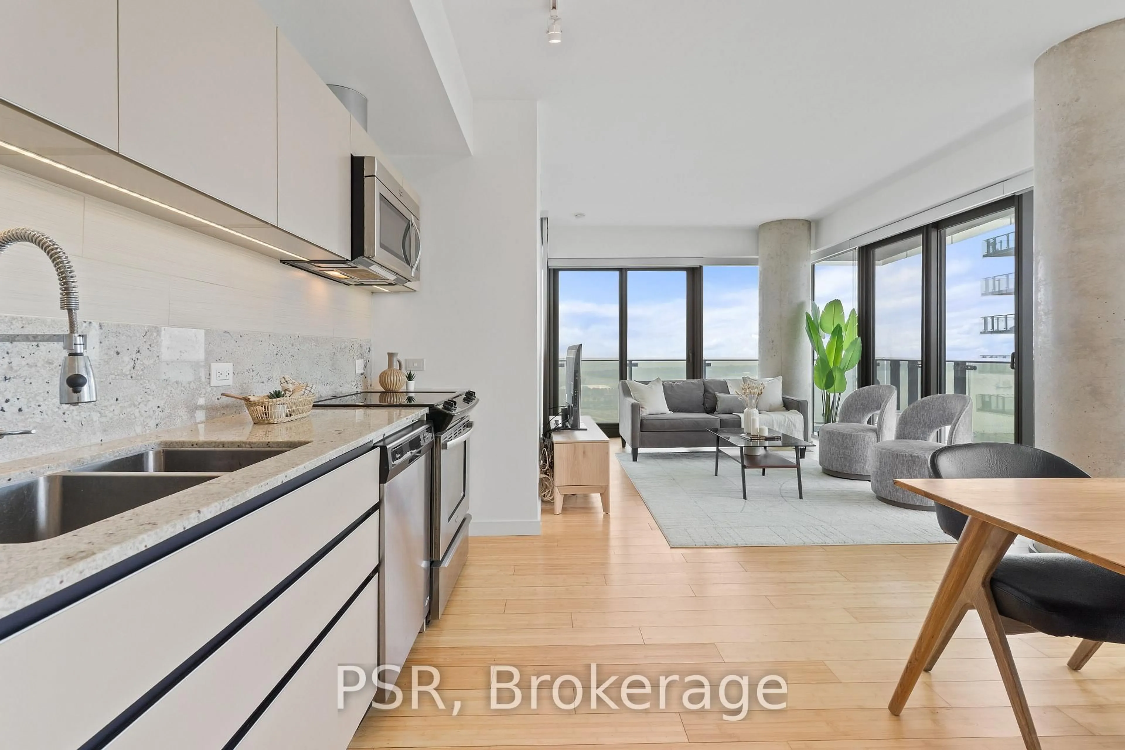 Open concept kitchen, unknown for 390 Cherry St #2708, Toronto Ontario M5A 0E2