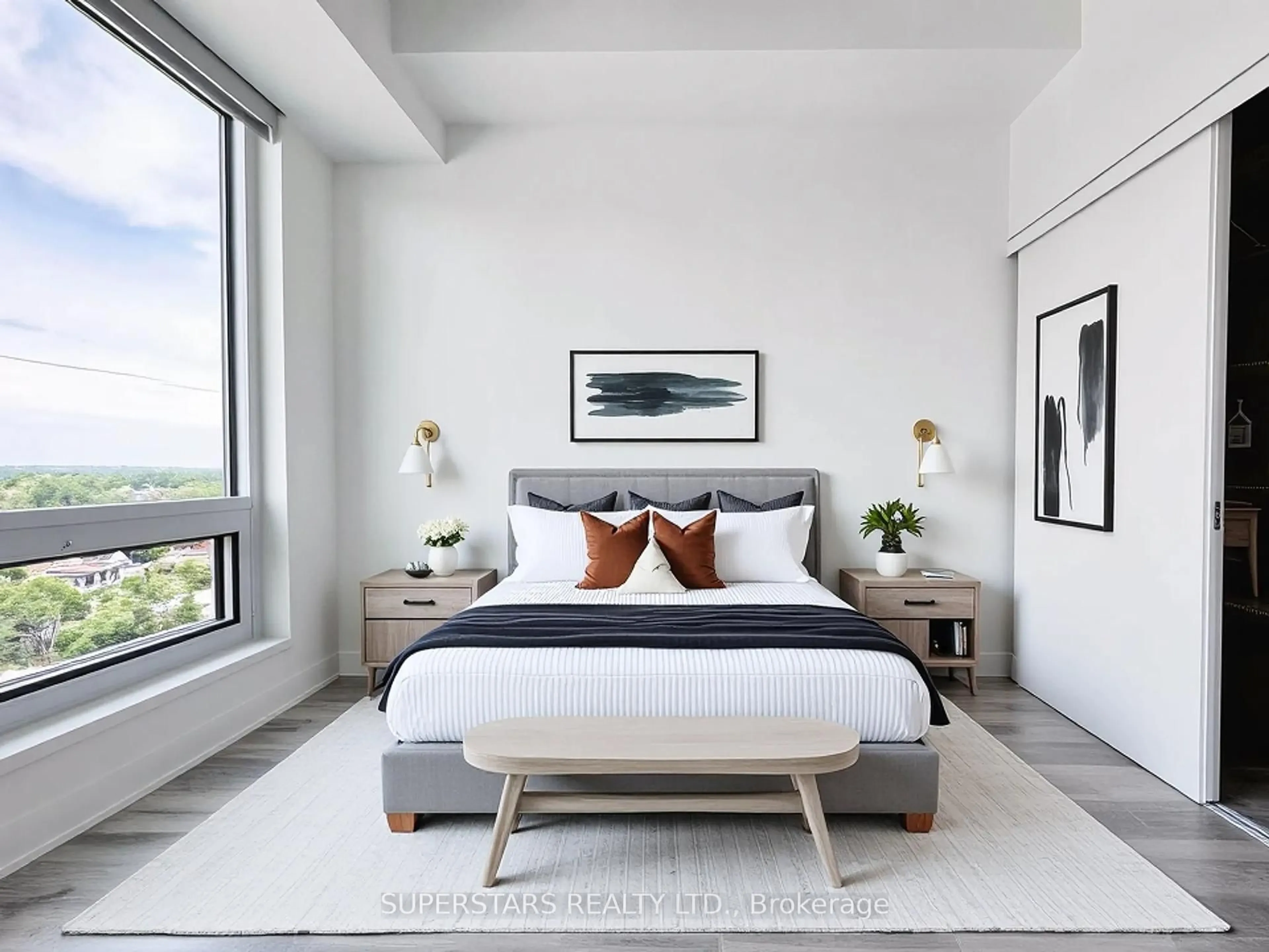 Bedroom with bed, unknown for 7 golden lion Hts #N902, Toronto Ontario M2M 0C1