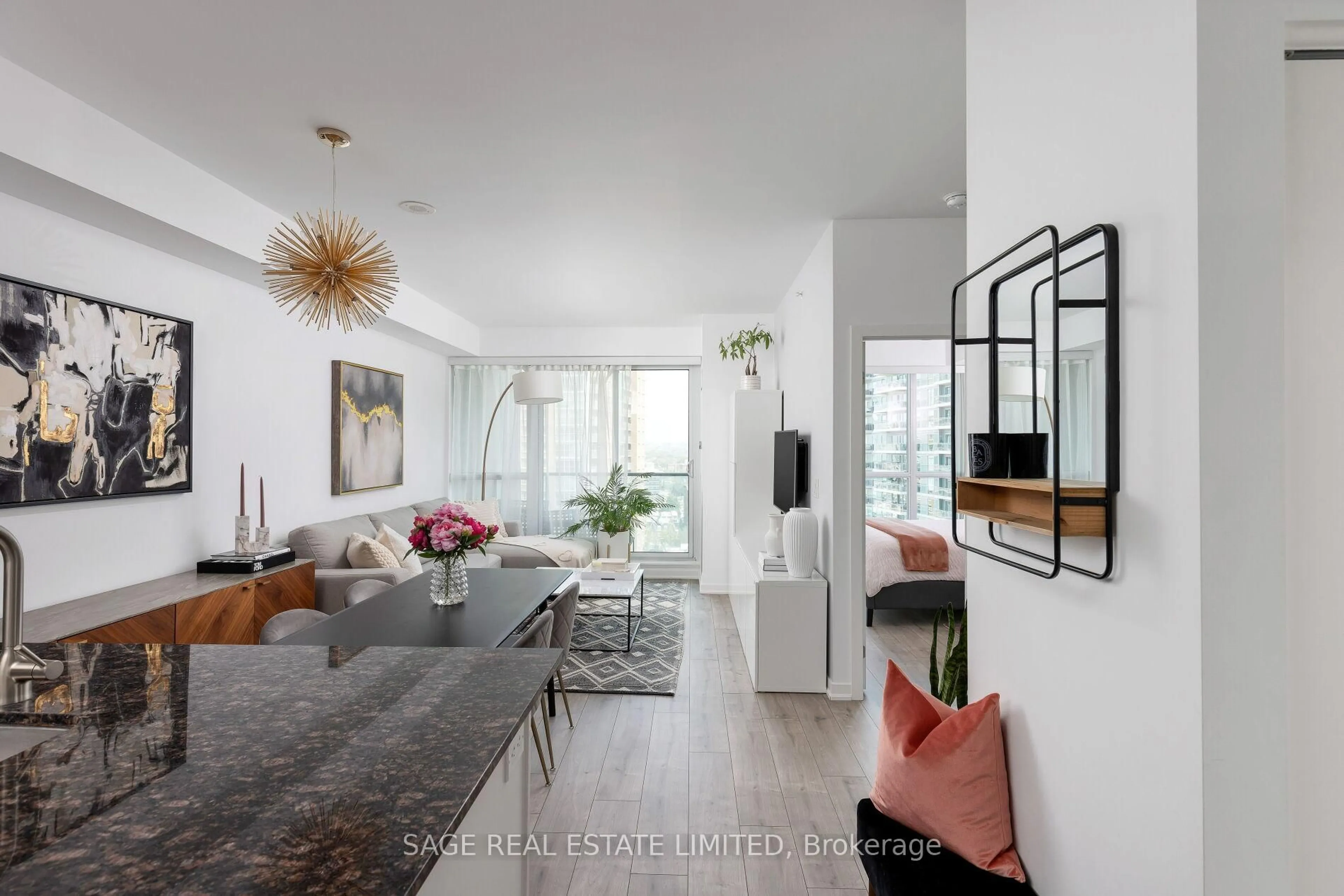 Living room with furniture, unknown for 150 East Liberty St #1601, Toronto Ontario M6K 3R5