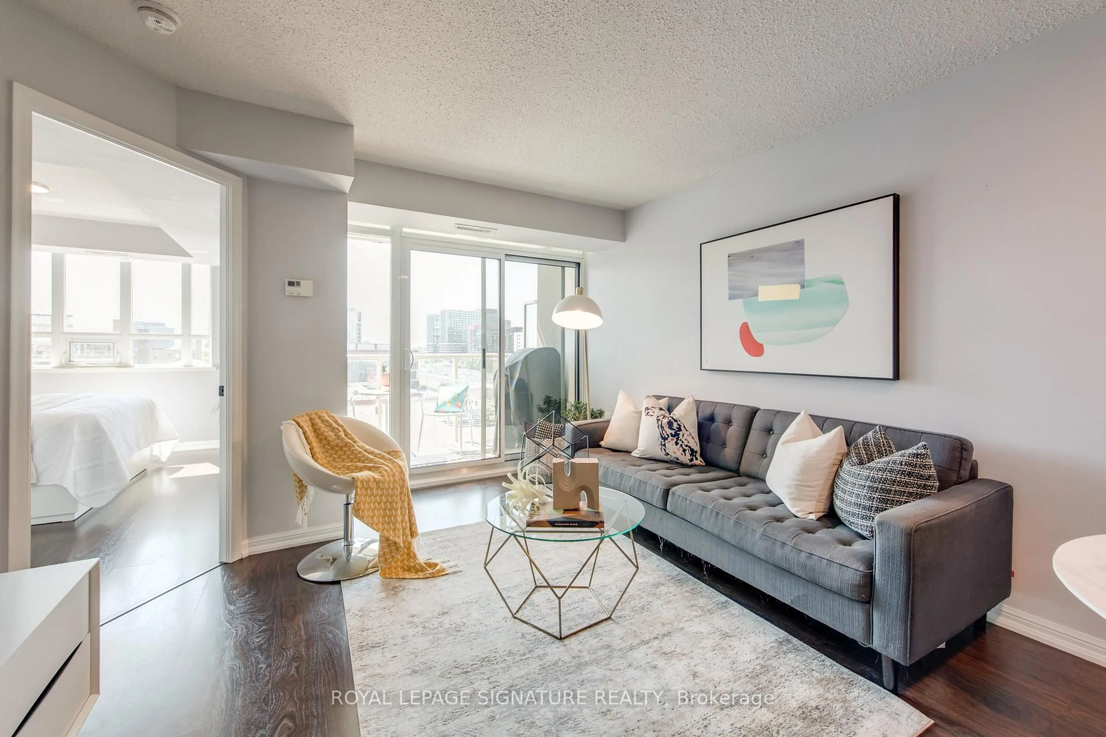Living room with furniture, unknown for 125 Western Battery Rd #711, Toronto Ontario M6K 3R8