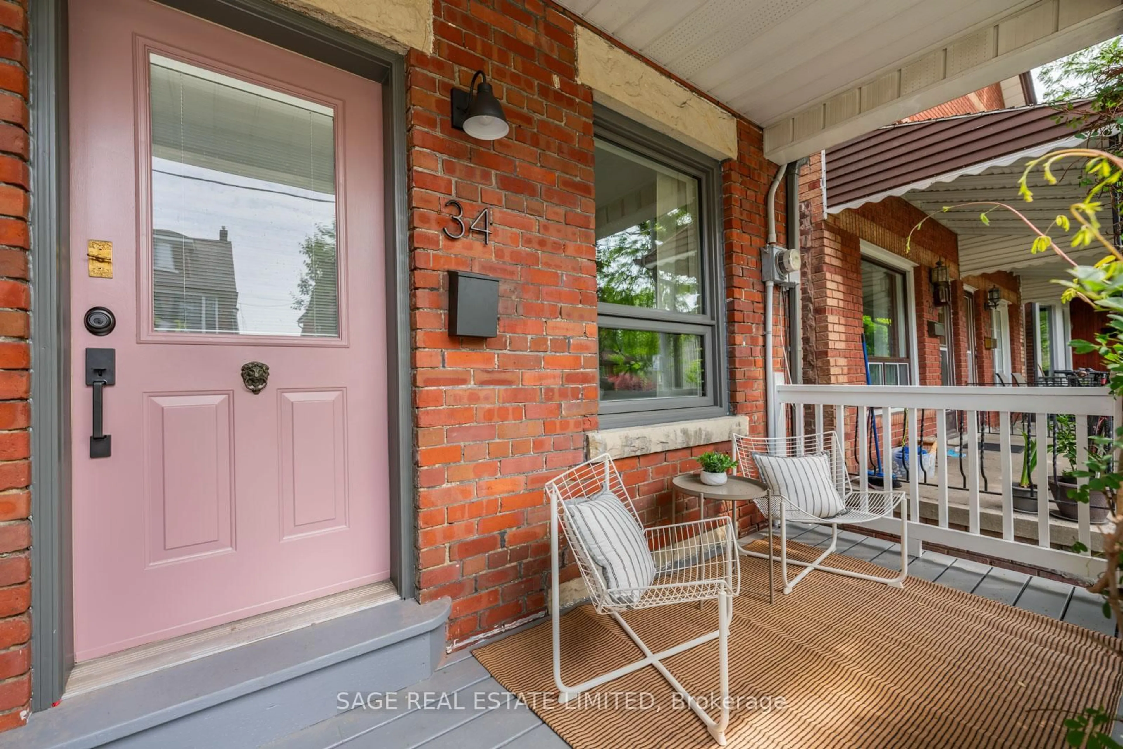 Home with brick exterior material, street for 34 Muir Ave, Toronto Ontario M6H 1E8