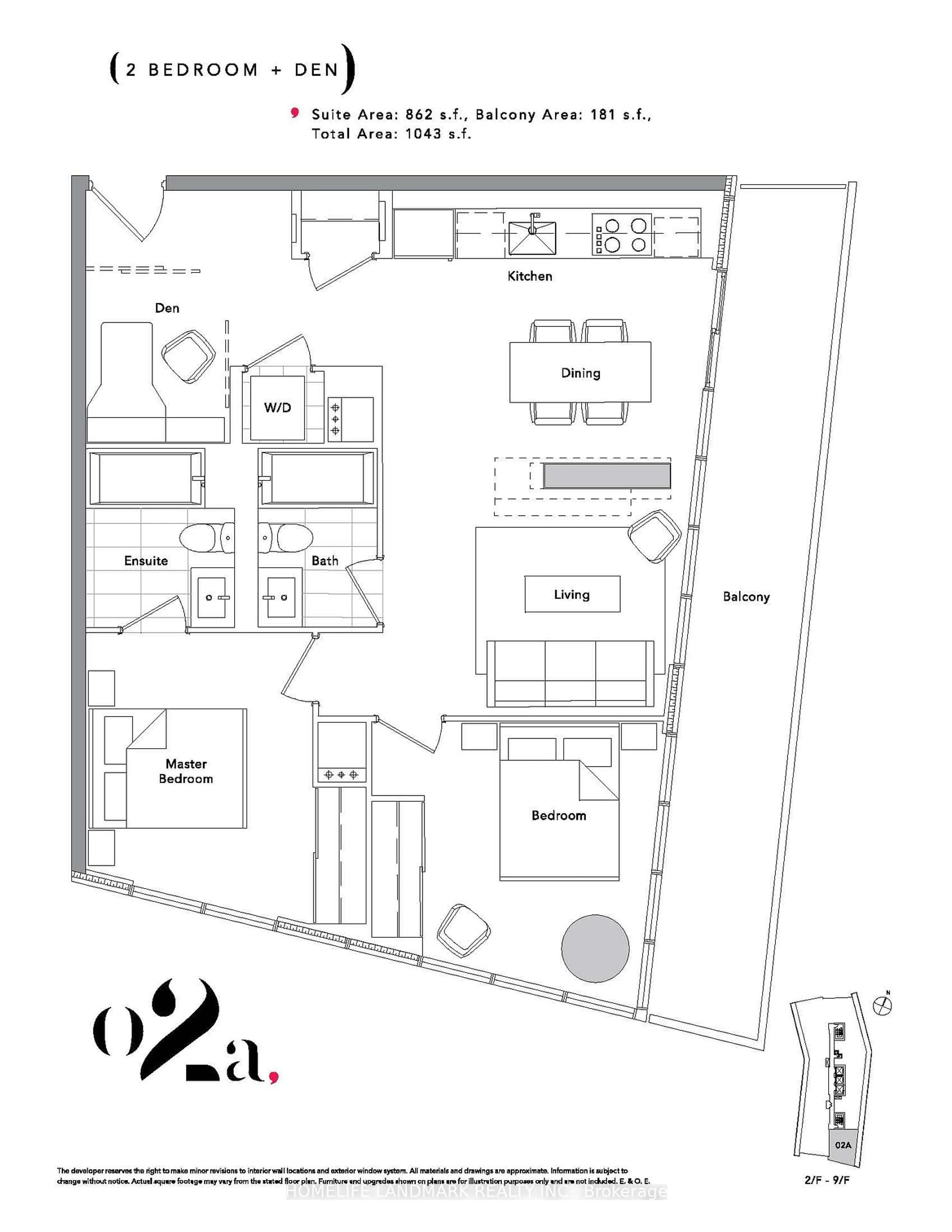Floor plan for 117 Mcmahon Dr #702, Toronto Ontario M2K 0E4