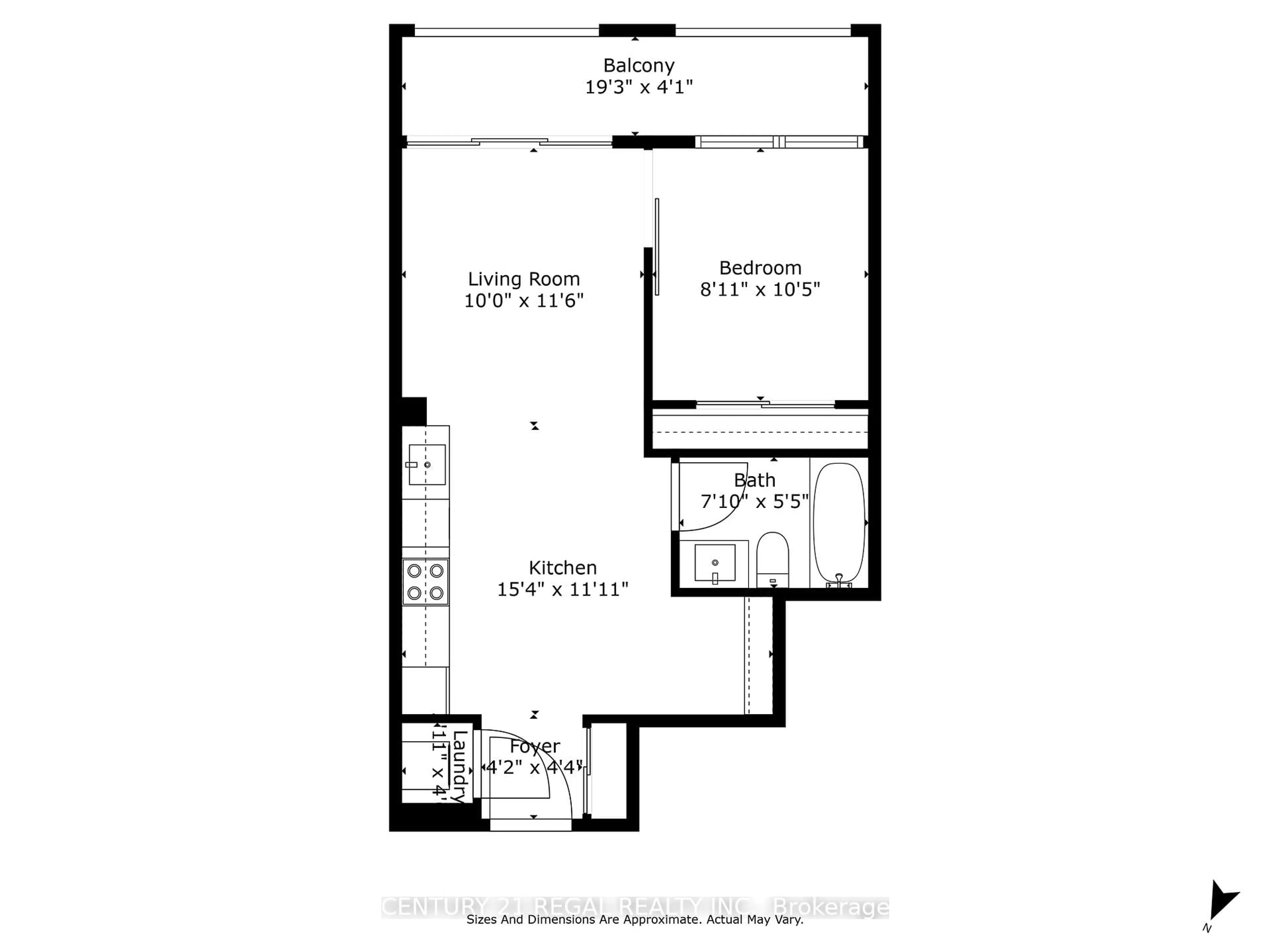 Floor plan for 1169 Queen St #N202, Toronto Ontario M6J 0A4