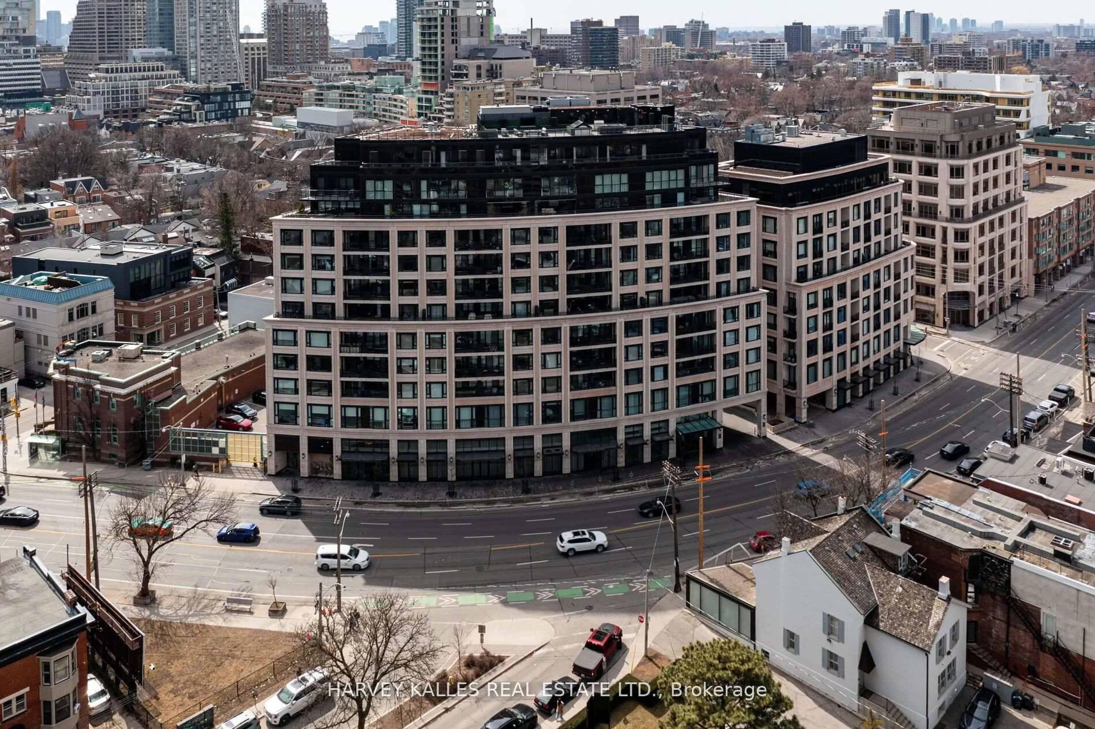 A pic from outside/outdoor area/front of a property/back of a property/a pic from drone, city buildings view from balcony for 181 Davenport Rd #PH1201, Toronto Ontario M5R 1J1