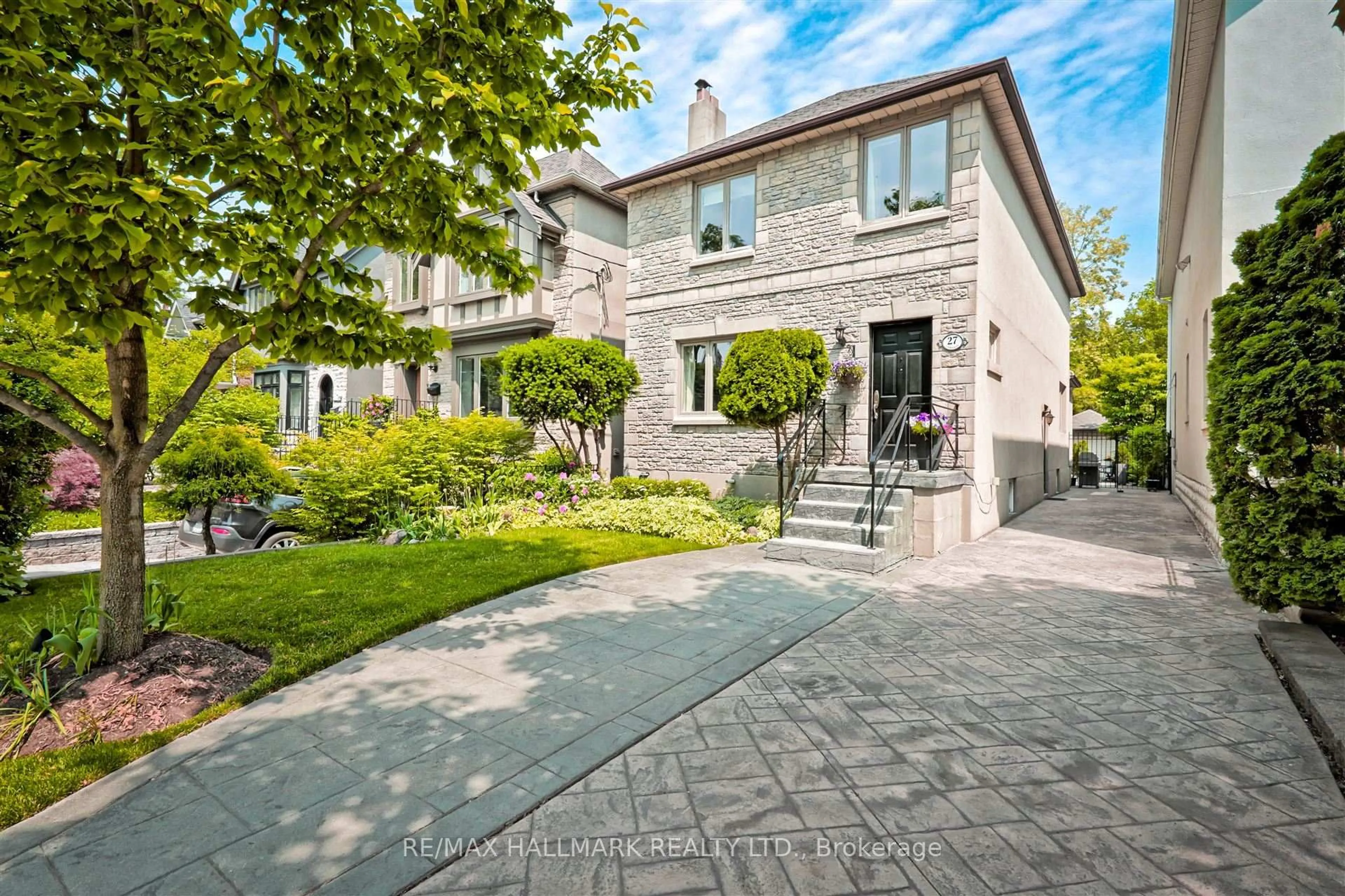 Home with brick exterior material, street for 27 Cameron Cres, Toronto Ontario M4G 1Z9