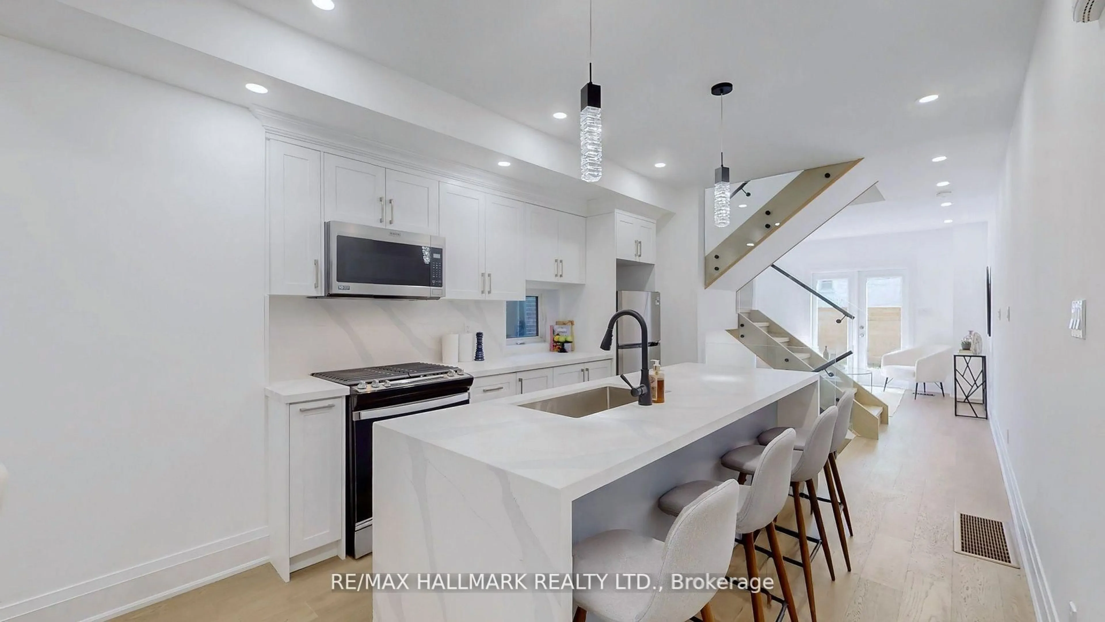 Contemporary kitchen, ceramic/tile floor for 755 Manning Ave, Toronto Ontario M6G 2W5