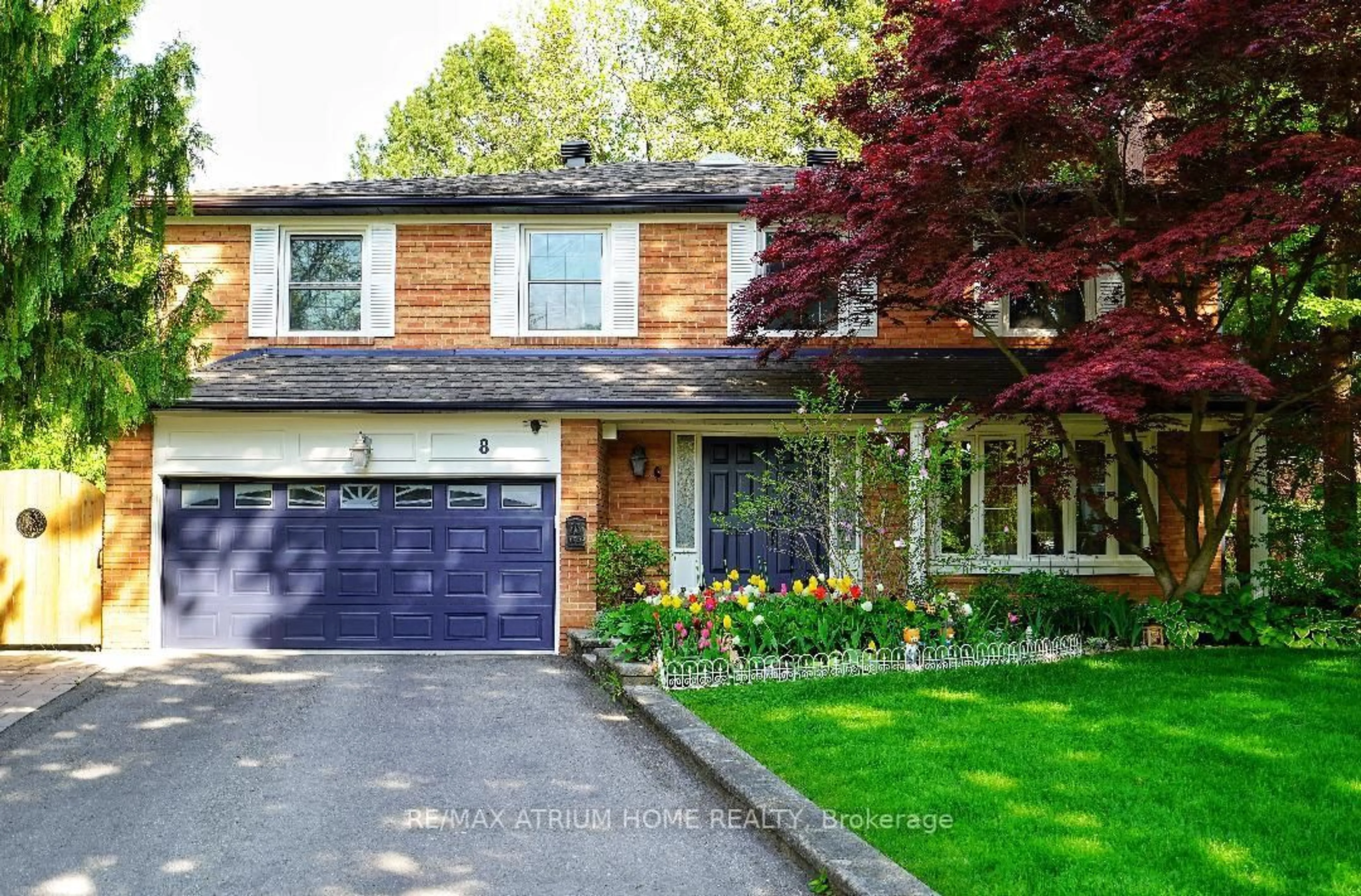 Home with brick exterior material, street for 8 Medalist Rd, Toronto Ontario M2P 1Y3