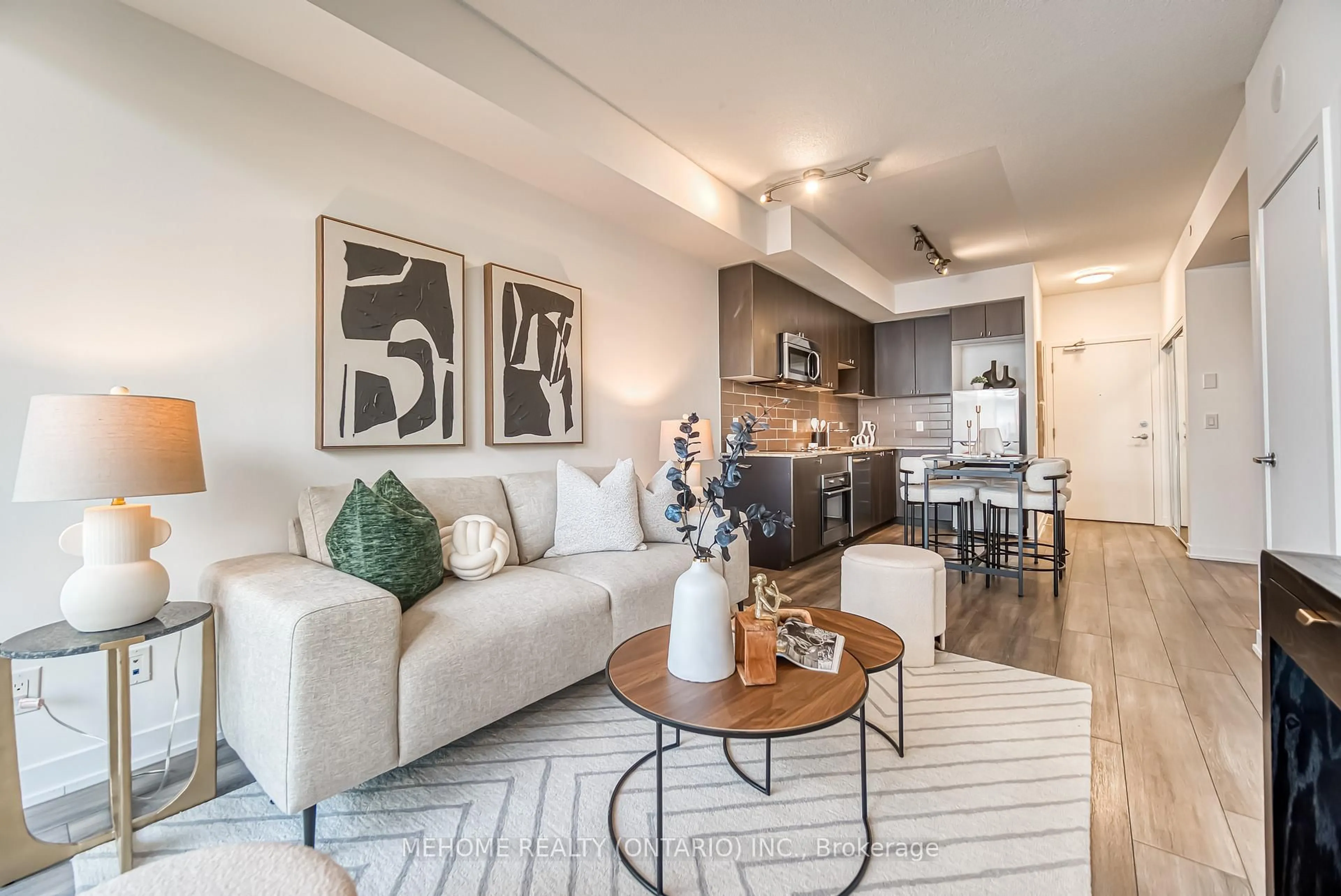 Living room with furniture, unknown for 18 Rean Dr #202, Toronto Ontario M2K 0C7
