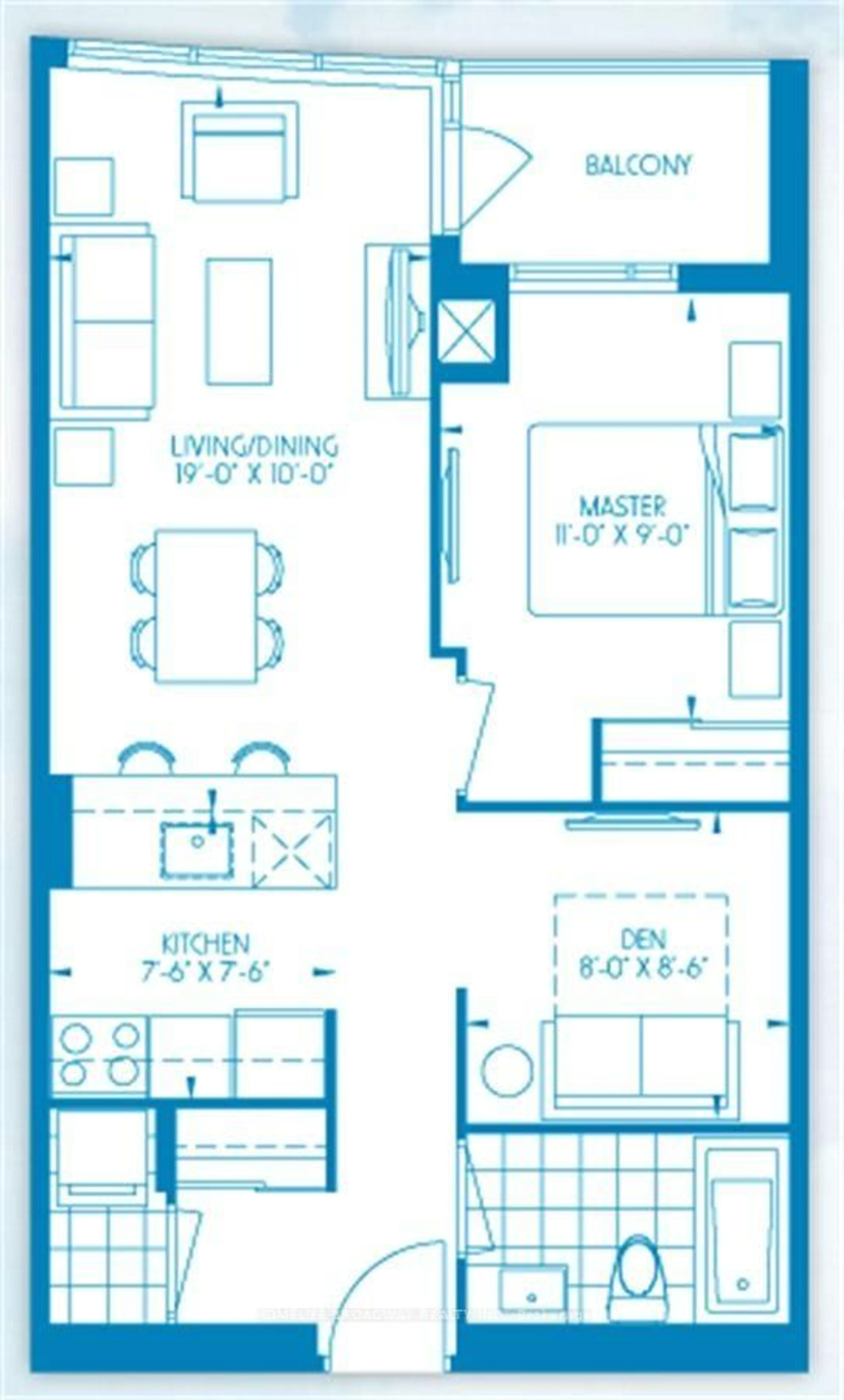Floor plan for 62 Forest Manor Rd #216, Toronto Ontario M2J 0B6