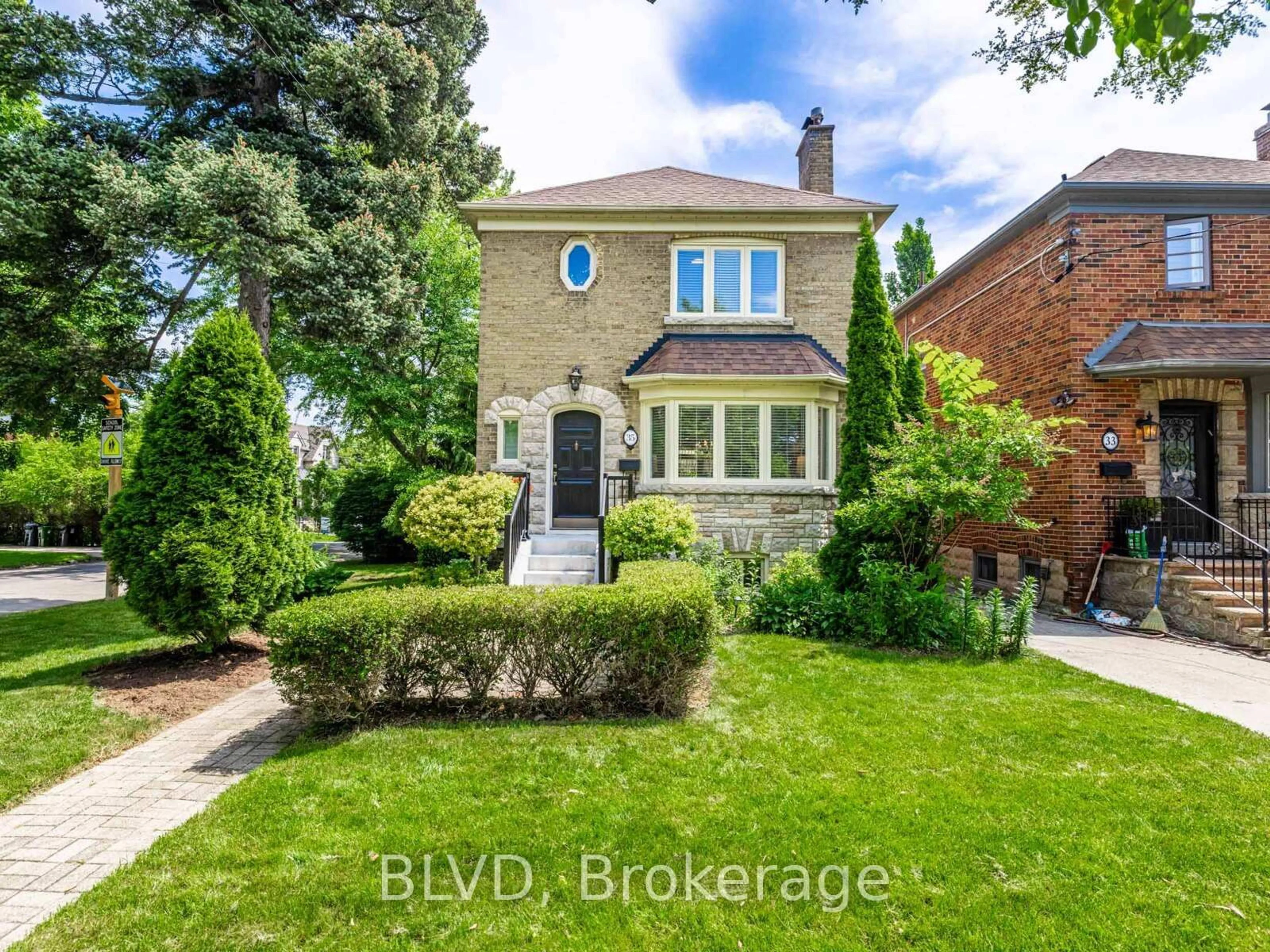 Home with brick exterior material, street for 35 Edgecombe Ave, Toronto Ontario M5N 2X1