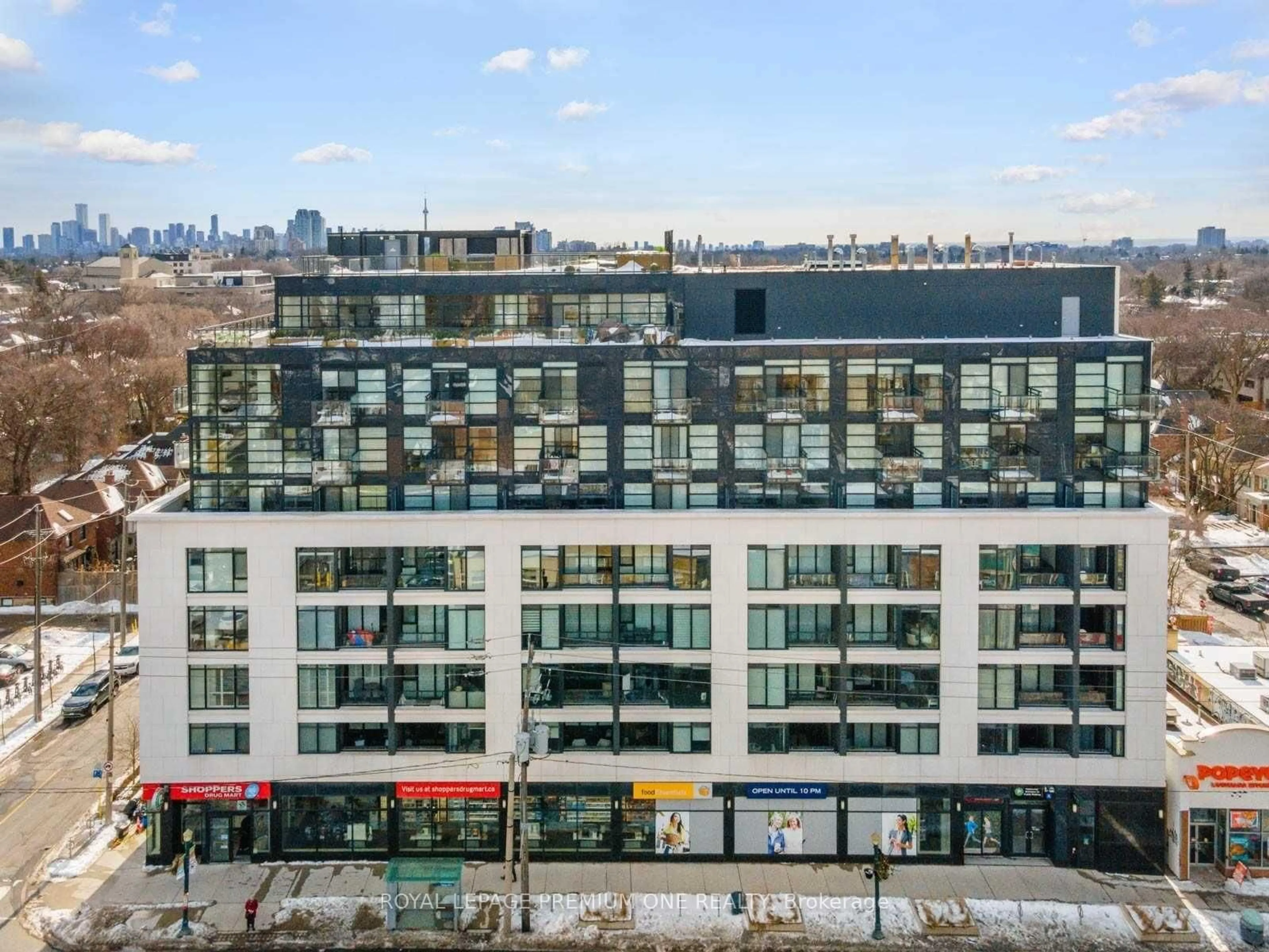 A pic from outside/outdoor area/front of a property/back of a property/a pic from drone, city buildings view from balcony for 170 Chiltern Hill Rd #209, Toronto Ontario M6C 0A9