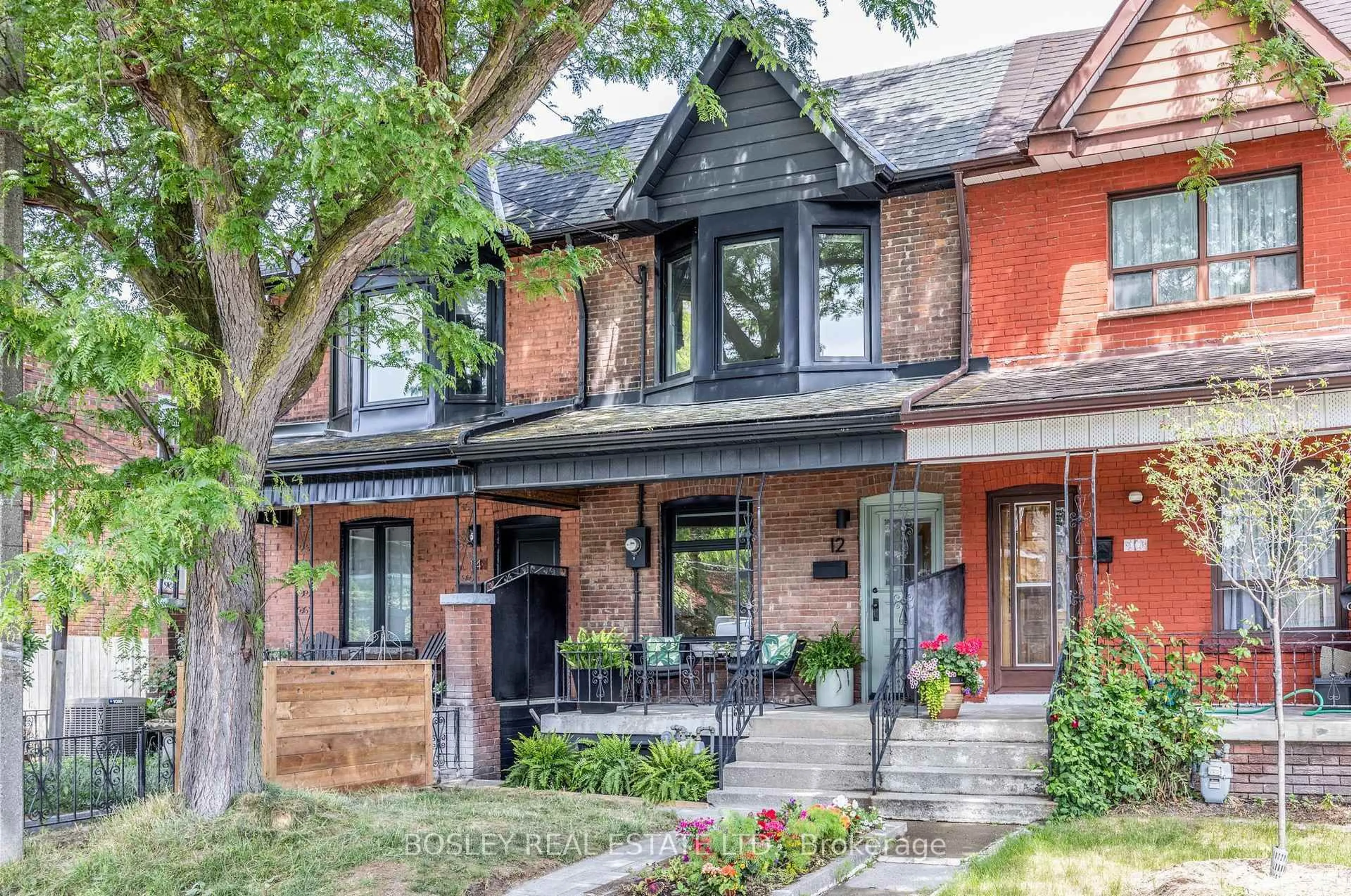 Home with brick exterior material, street for 12 Muir Ave, Toronto Ontario M6H 1E8