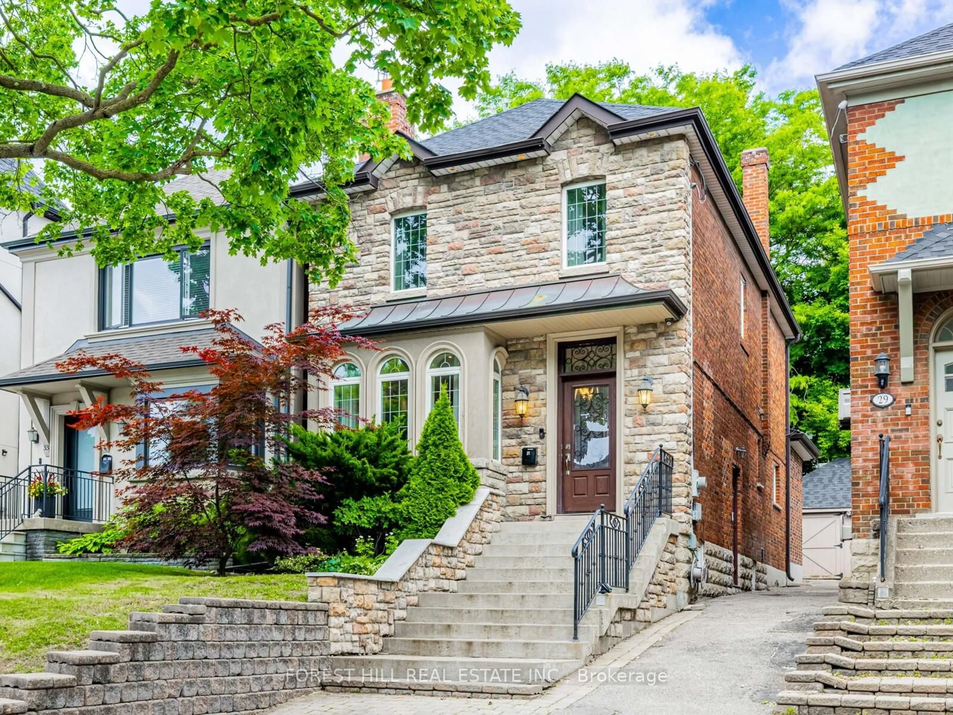 Home with brick exterior material, street for 31 Latimer Ave, Toronto Ontario M5N 2M1