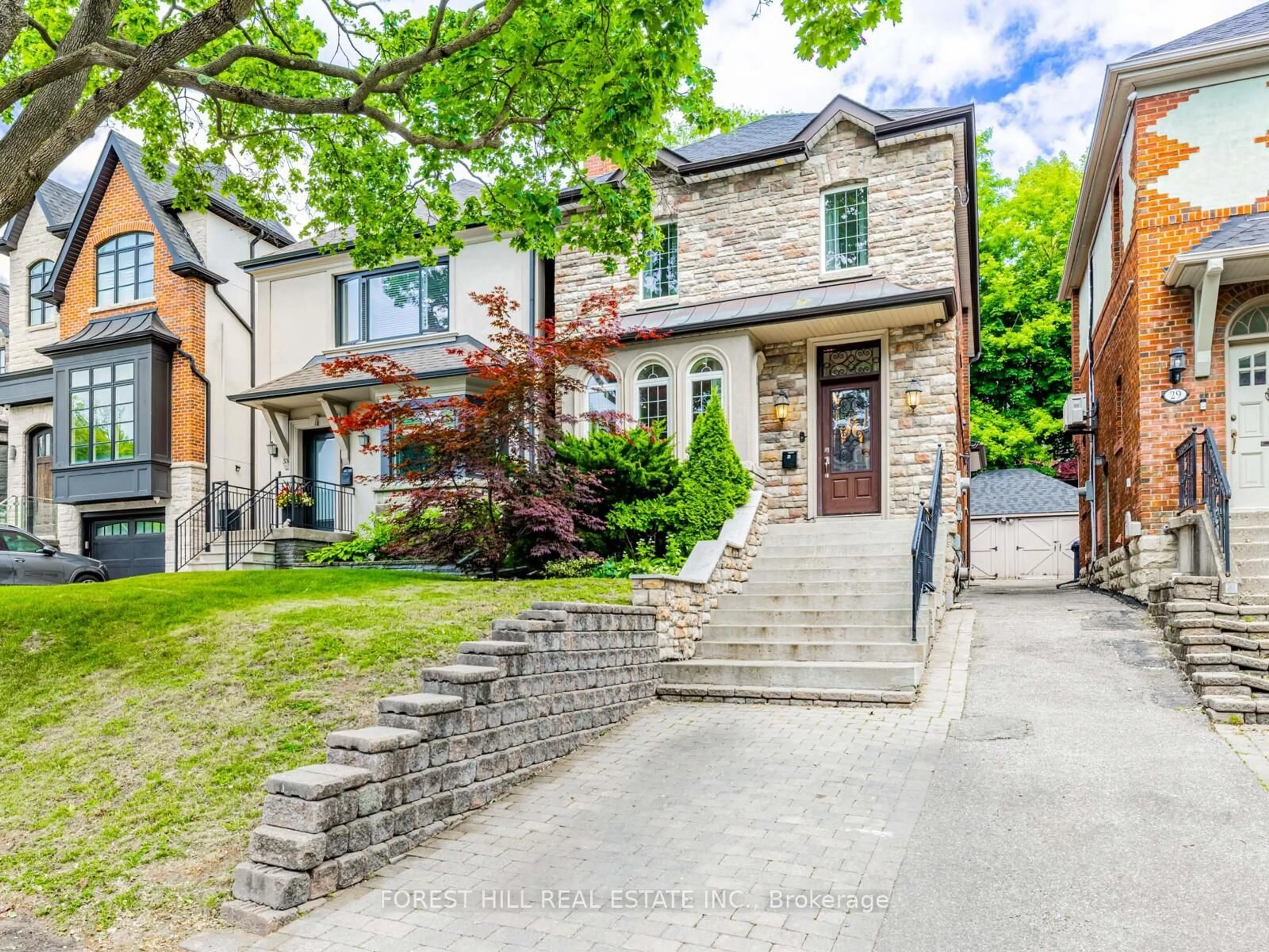 Home with brick exterior material, street for 31 Latimer Ave, Toronto Ontario M5N 2M1