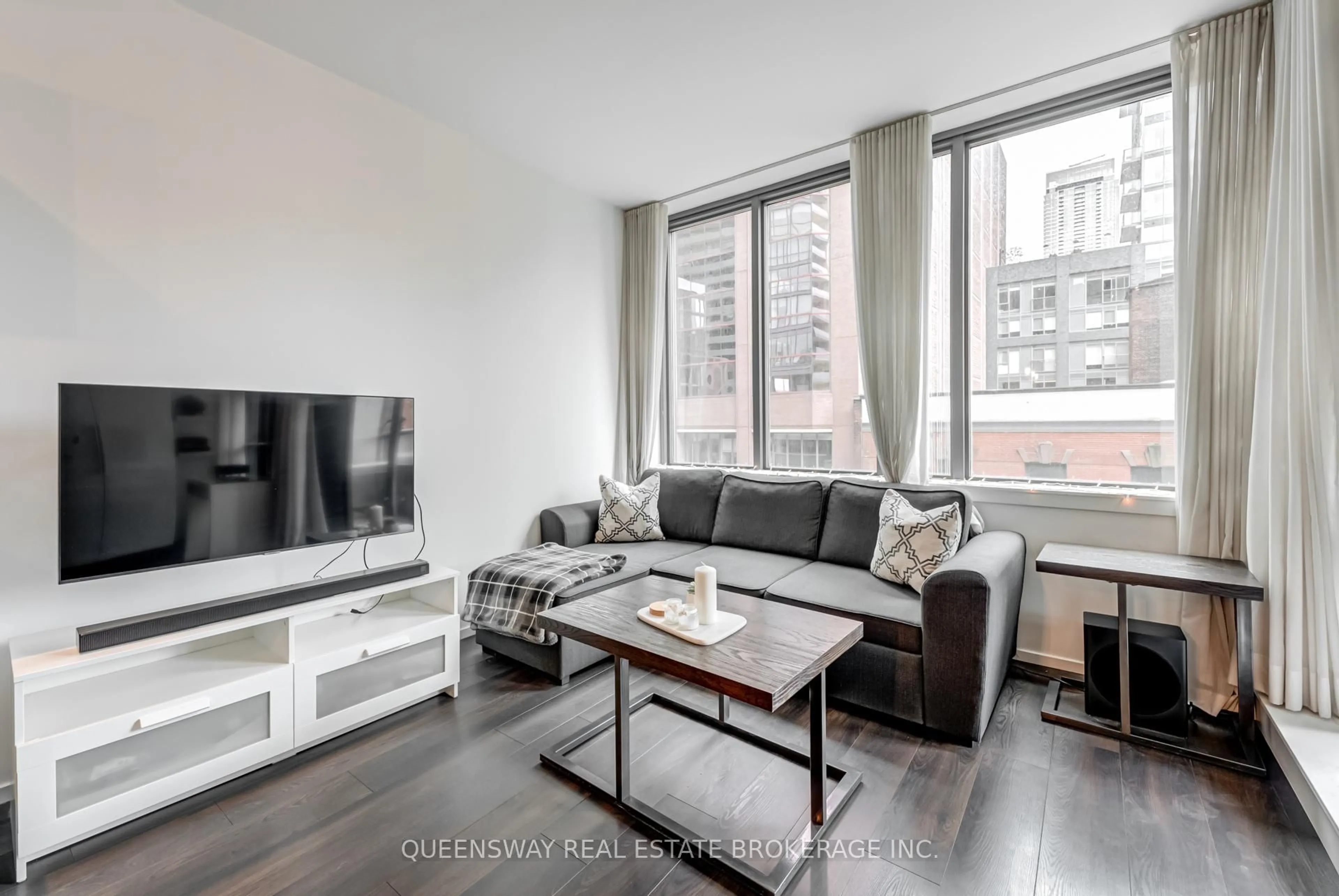 Living room with furniture, unknown for 8 Charlotte St #509, Toronto Ontario M5V 0K4