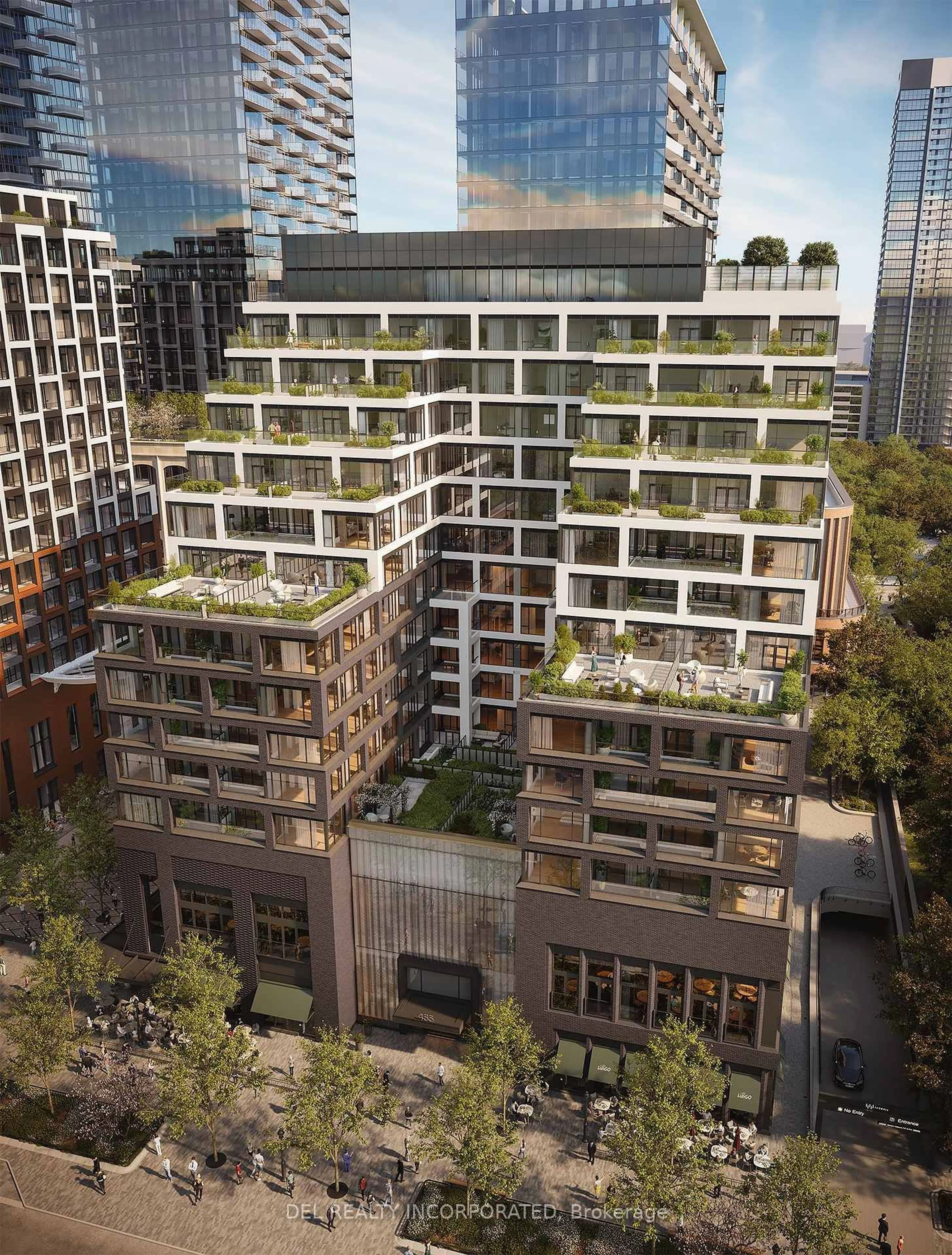 A pic from outside/outdoor area/front of a property/back of a property/a pic from drone, city buildings view from balcony for 455 Wellington St #506, Toronto Ontario M5V 0V8