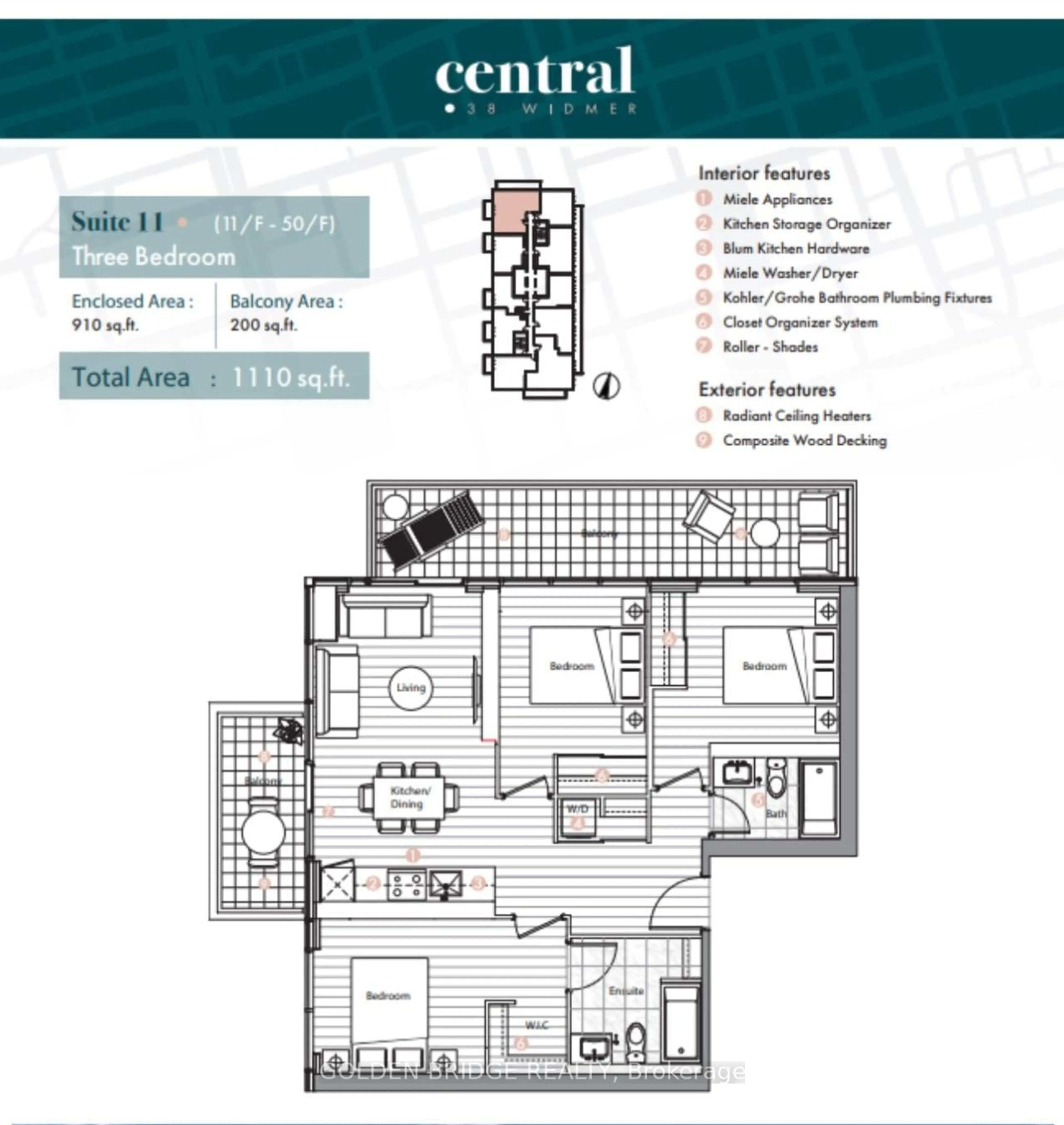 Floor plan for 38 Widmer St #4811, Toronto Ontario M5V 2E9