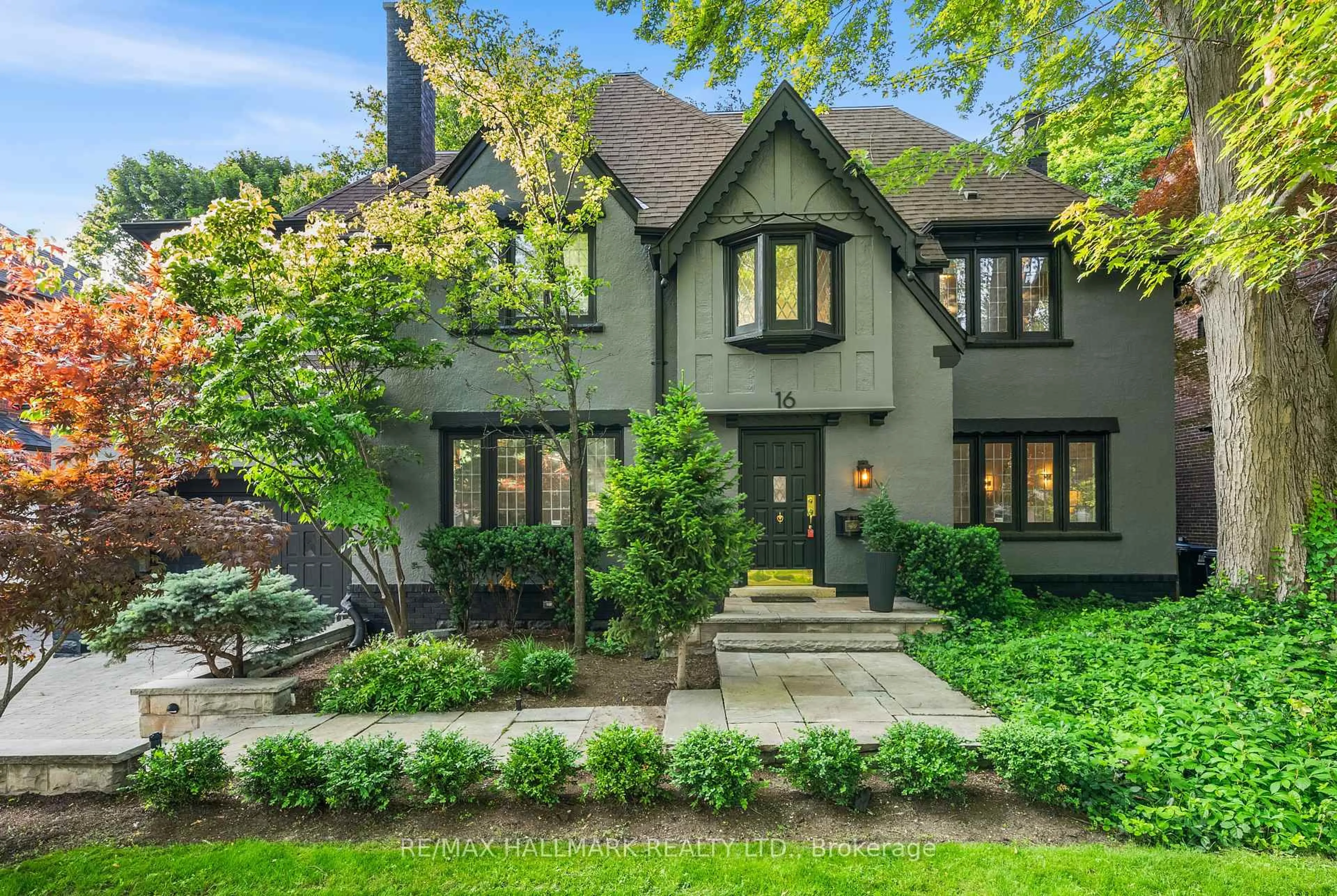 Home with brick exterior material, street for 16 Elderwood Dr, Toronto Ontario M5P 1W5