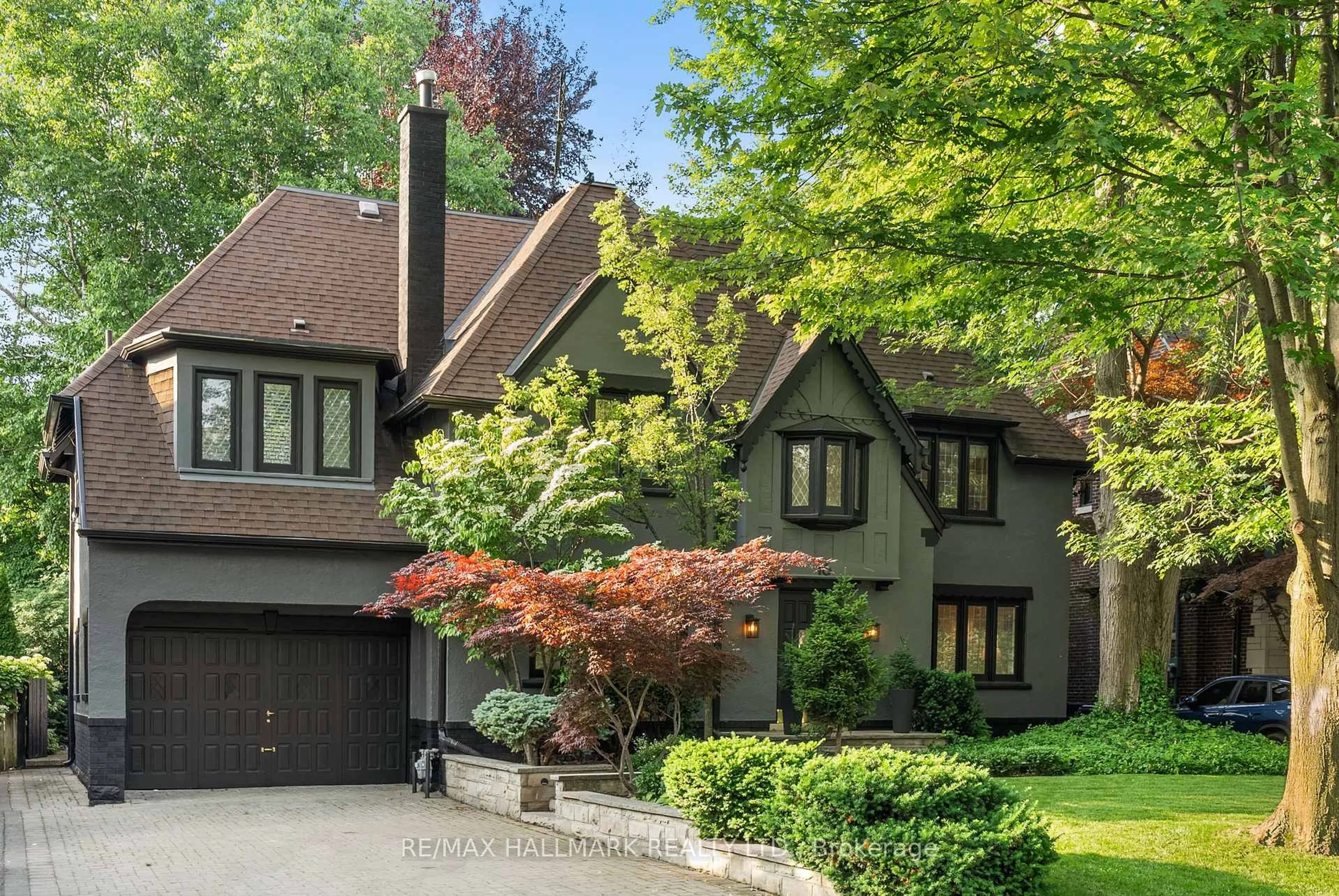 Home with brick exterior material, street for 16 Elderwood Dr, Toronto Ontario M5P 1W5