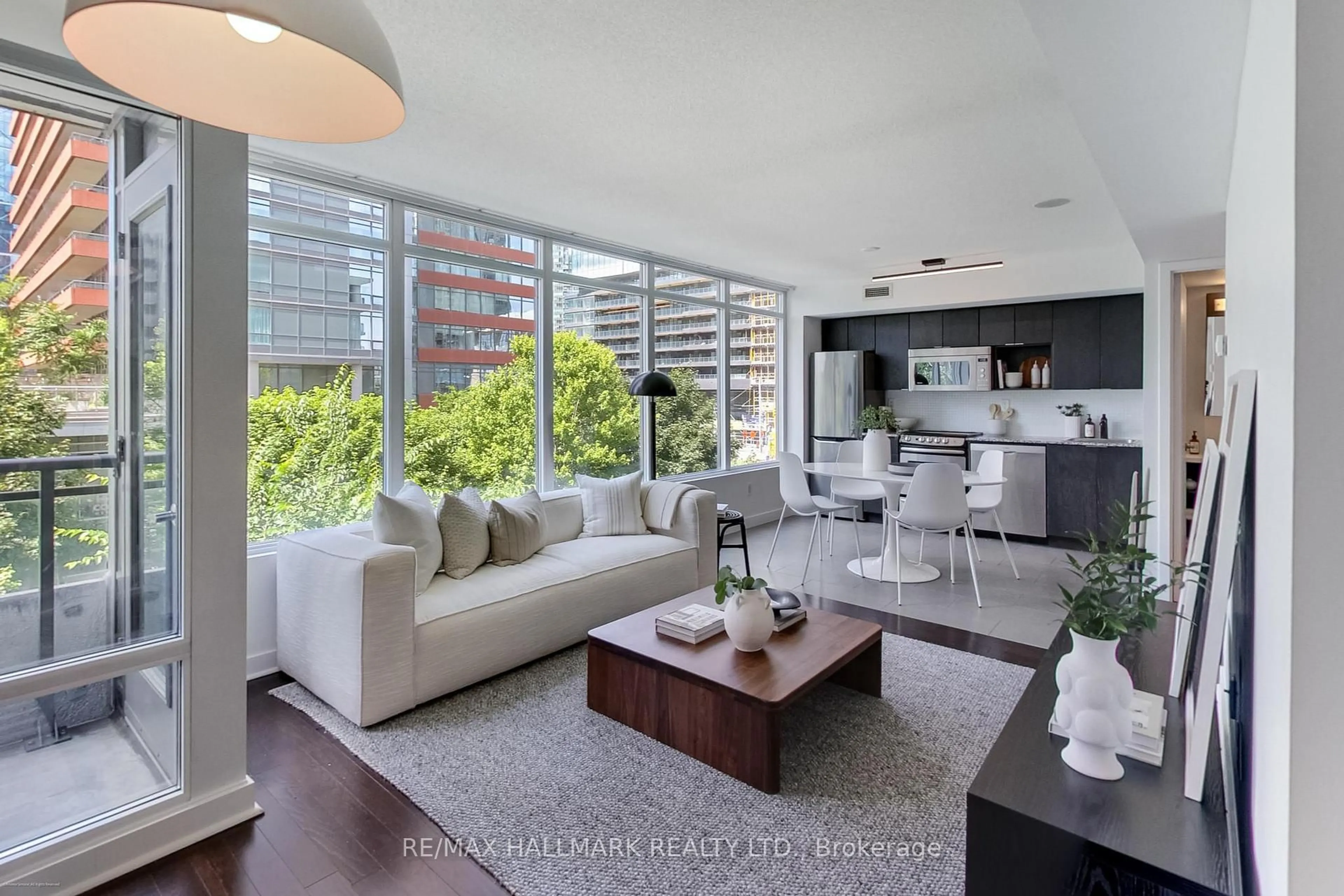 Living room with furniture, unknown for 15 Brunel Crt #512, Toronto Ontario M5V 3Y6