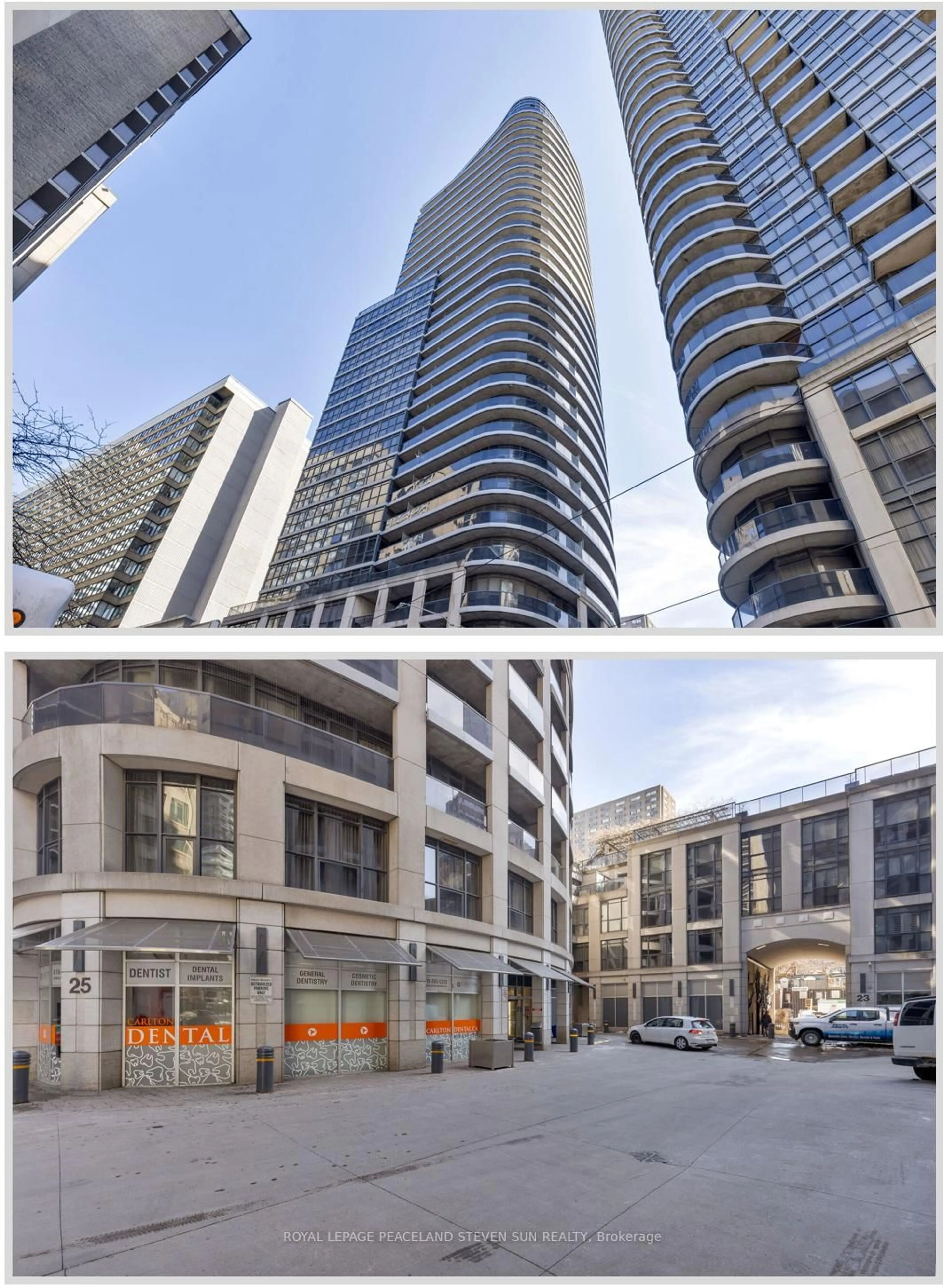 A pic from outside/outdoor area/front of a property/back of a property/a pic from drone, unknown for 25 Carlton St #326, Toronto Ontario M5B 1L4