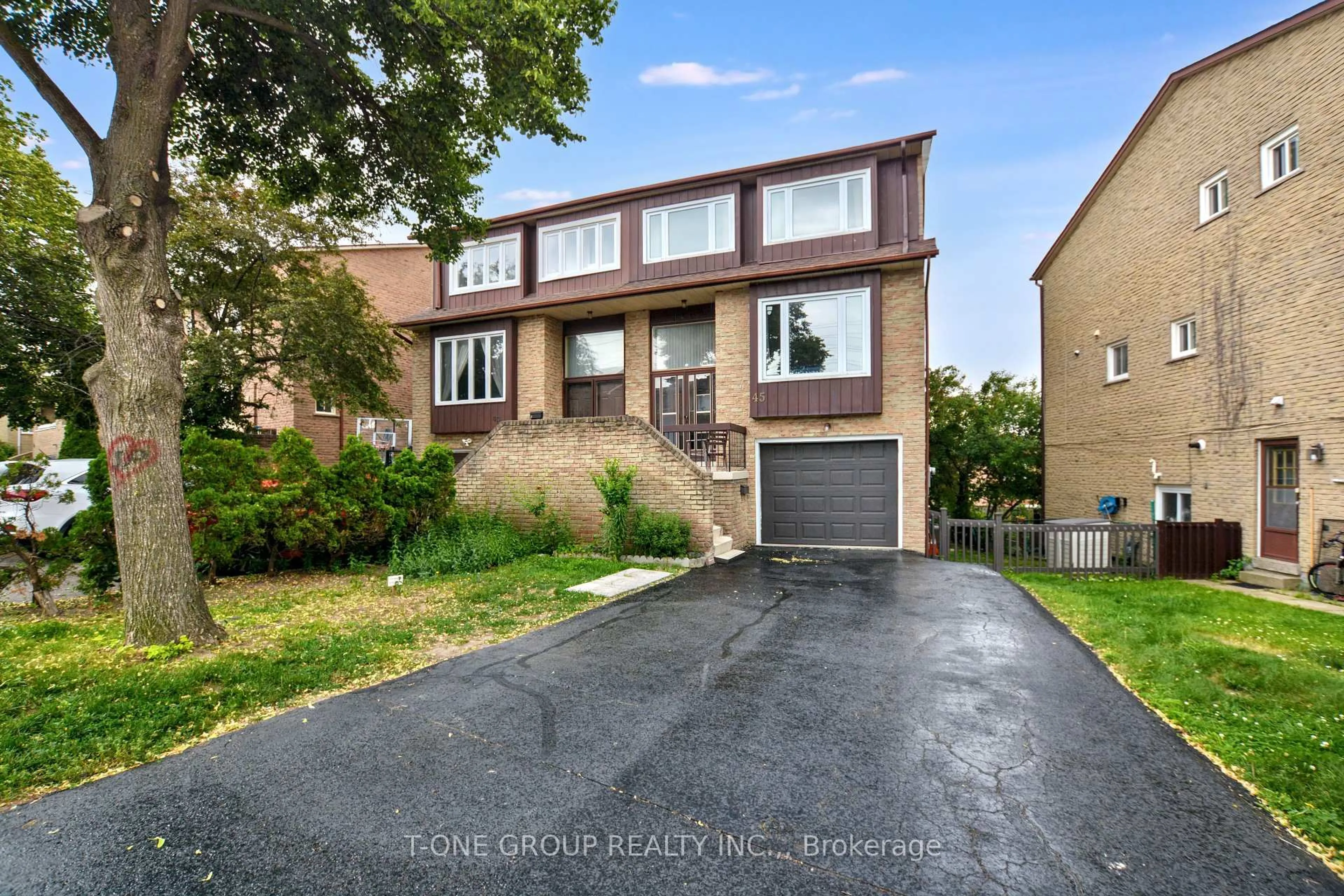 Home with brick exterior material, street for 45 Henry Welsh Dr, Toronto Ontario M2R 3P3