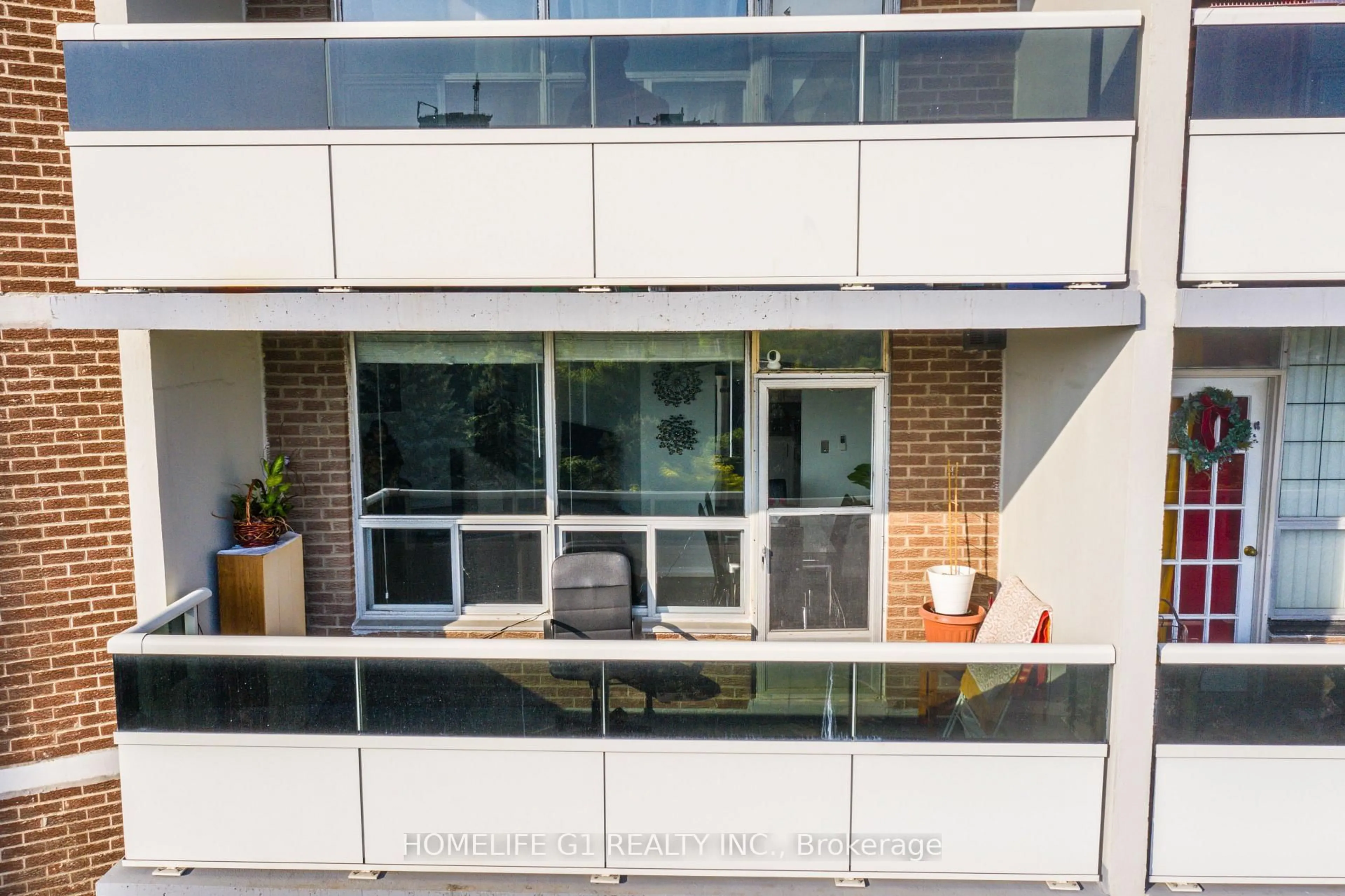 Balcony in the apartment, unknown for 5 Shady Gfwy #706, Toronto Ontario M3C 3A5