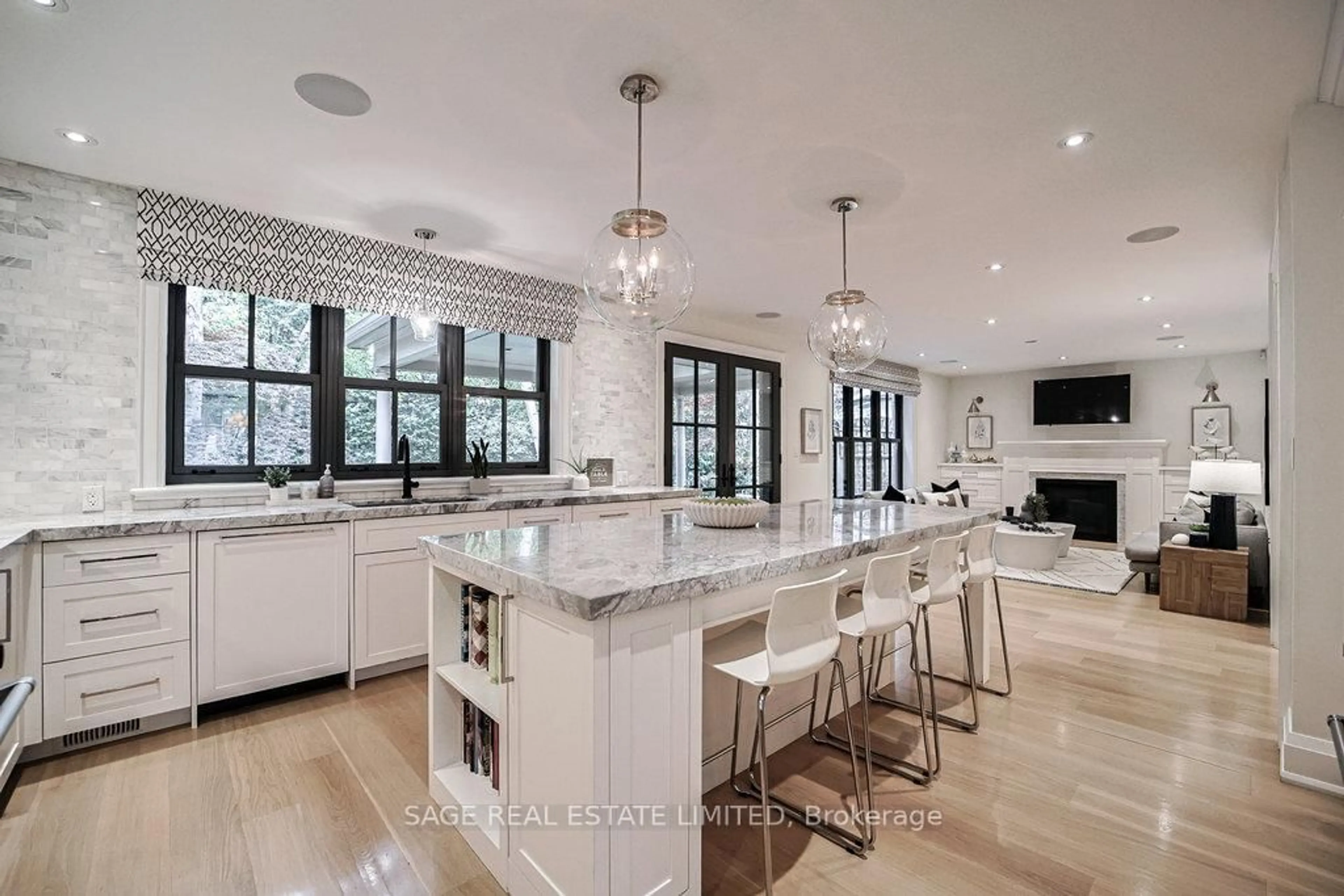 Open concept kitchen, ceramic/tile floor for 4 Garland Ave, Toronto Ontario M4N 2X7