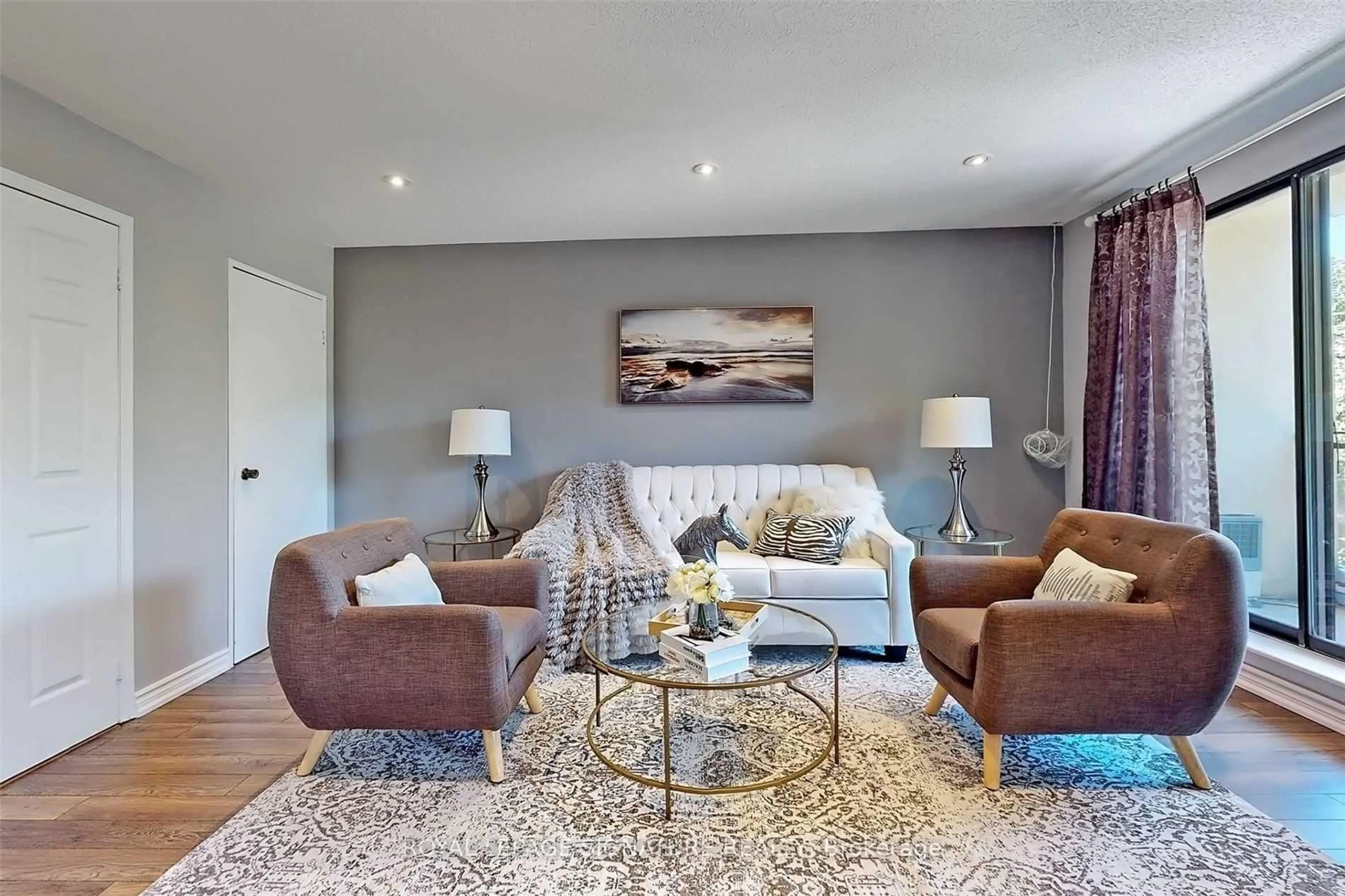 Living room with furniture, unknown for 20 Moonstone Bywy #190, Toronto Ontario M2H 3J4