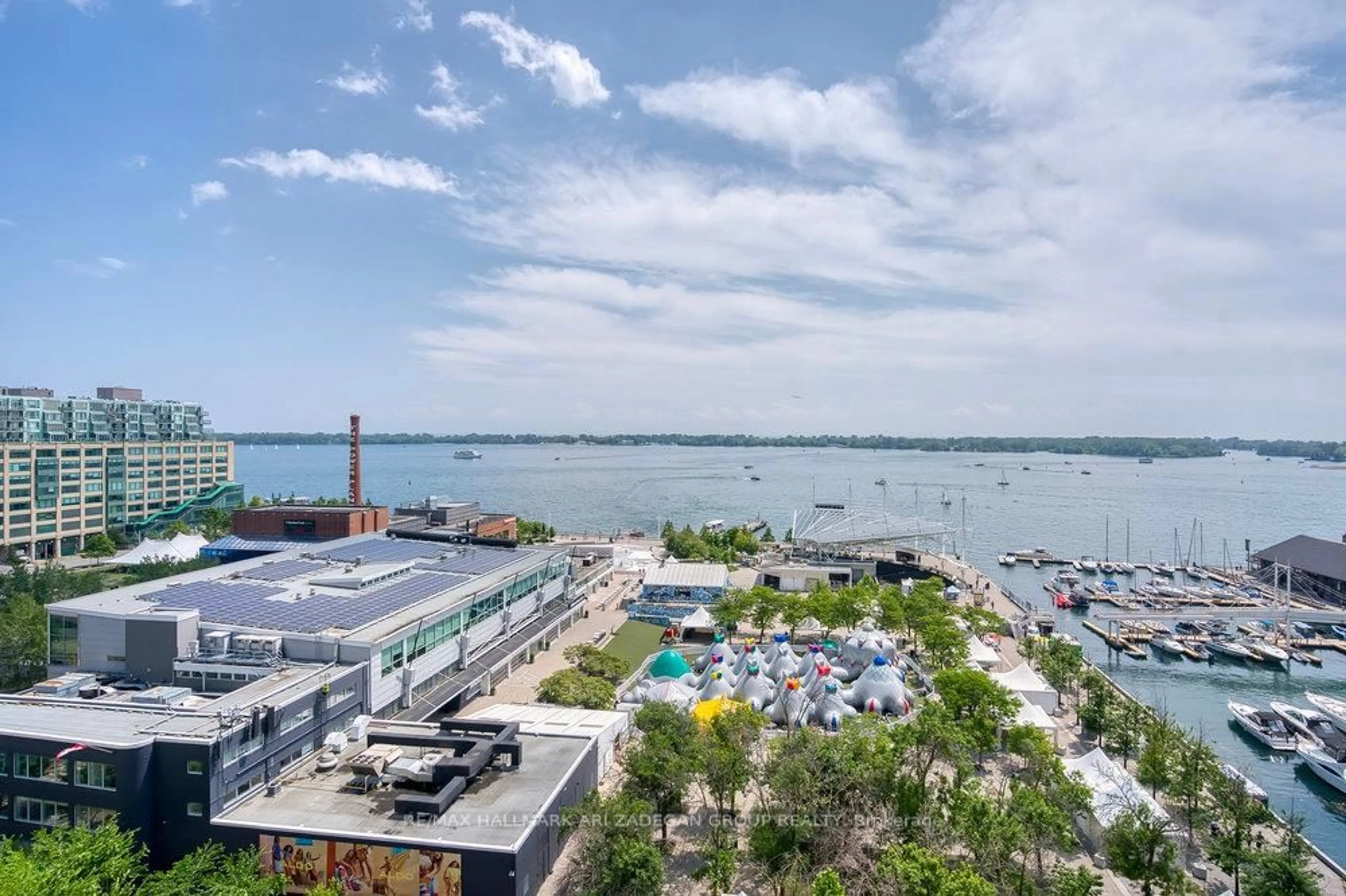 A pic from outside/outdoor area/front of a property/back of a property/a pic from drone, water/lake/river/ocean view for 230 Queens Quay #1518, Toronto Ontario M5J 2Y7