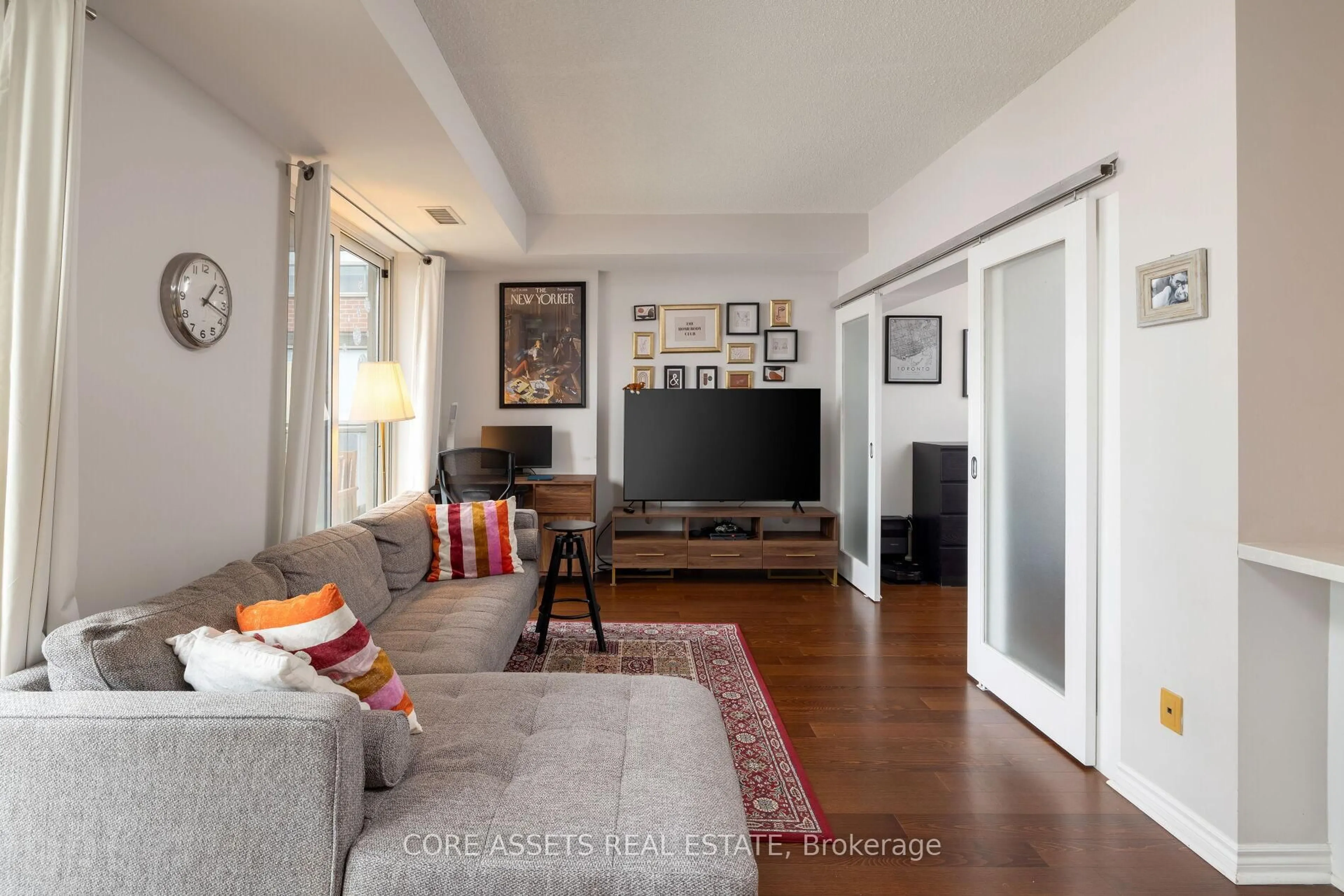 Living room with furniture, unknown for 168 King St #614, Toronto Ontario M5A 4S4