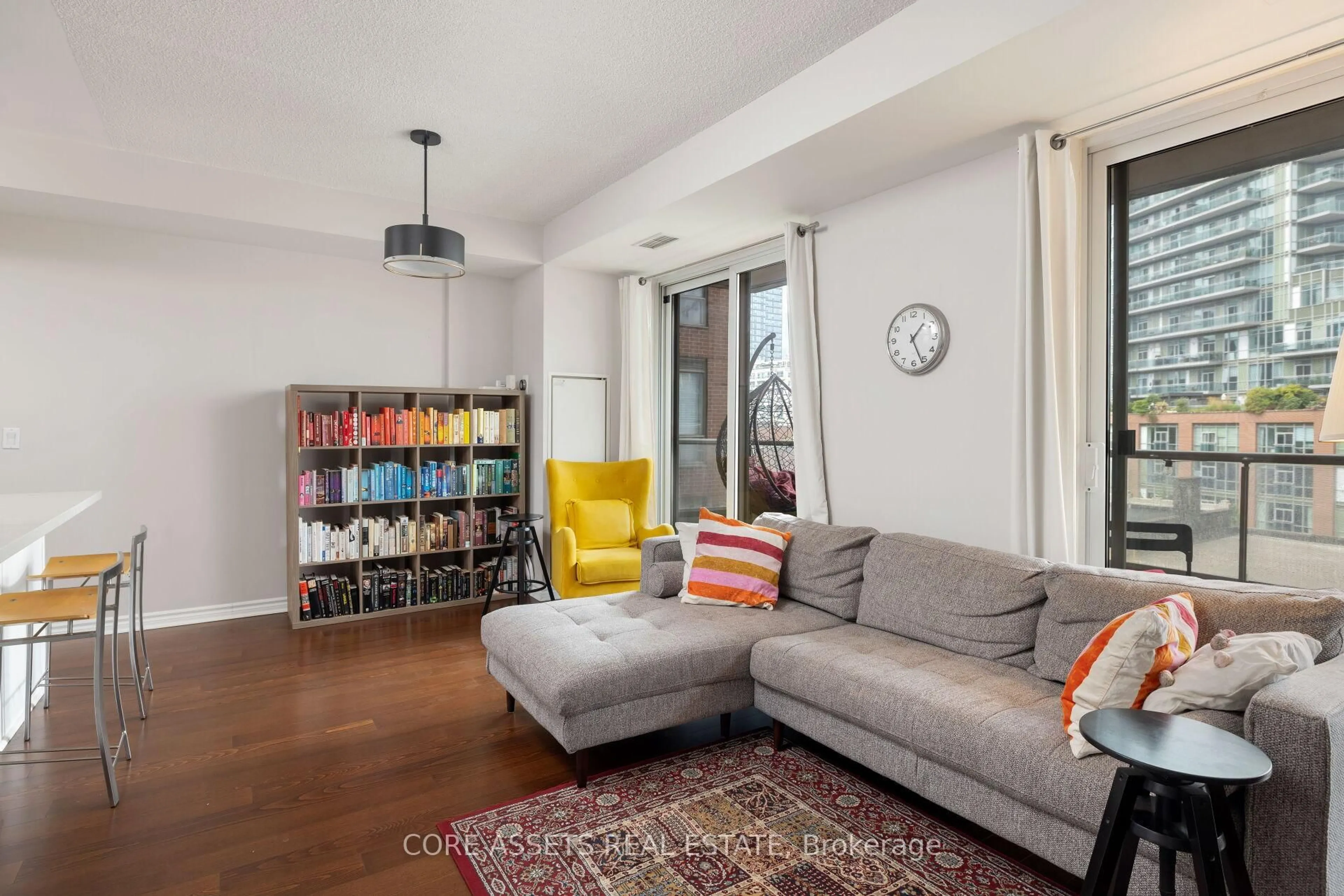 Living room with furniture, unknown for 168 King St #614, Toronto Ontario M5A 4S4