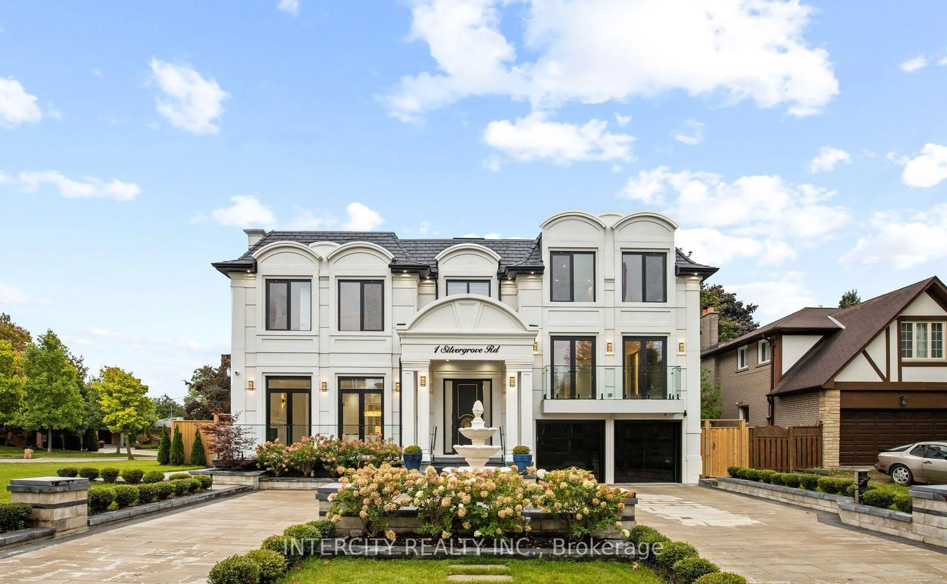 Home with brick exterior material, street for 1 Silvergrove Rd, Toronto Ontario M5L 2N5